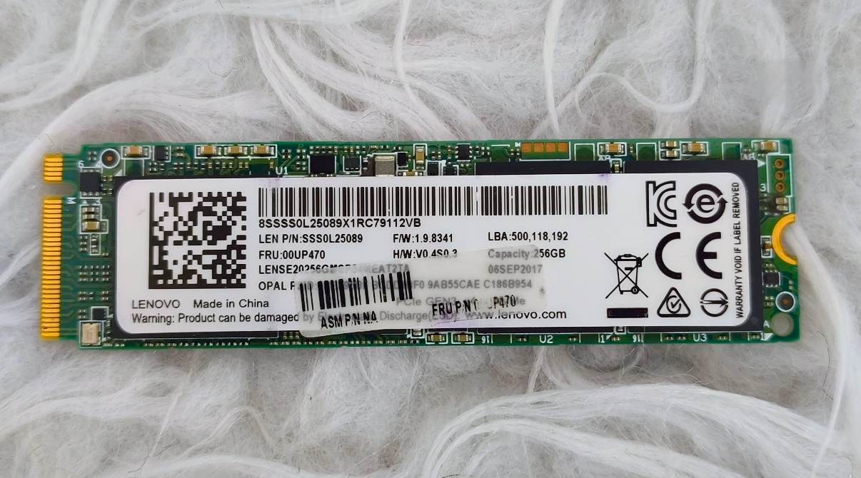 حافظه SSD برند Lenovo با ظرفیت 256 گیگ M.2