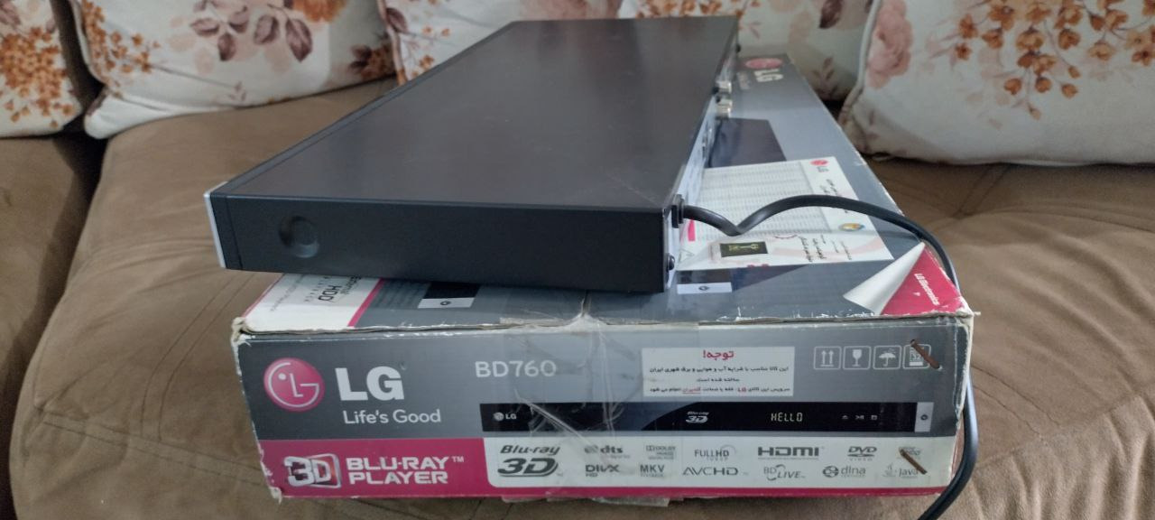 دستگاه پخش بلوری سه بعدی lg bd760