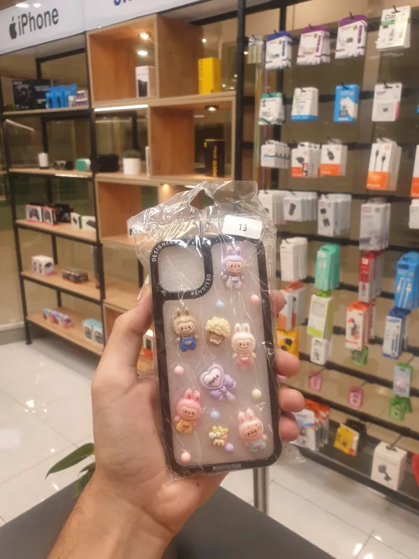 قاب گوشی ایفون 13 iphone لبوبو برجسته شفاف