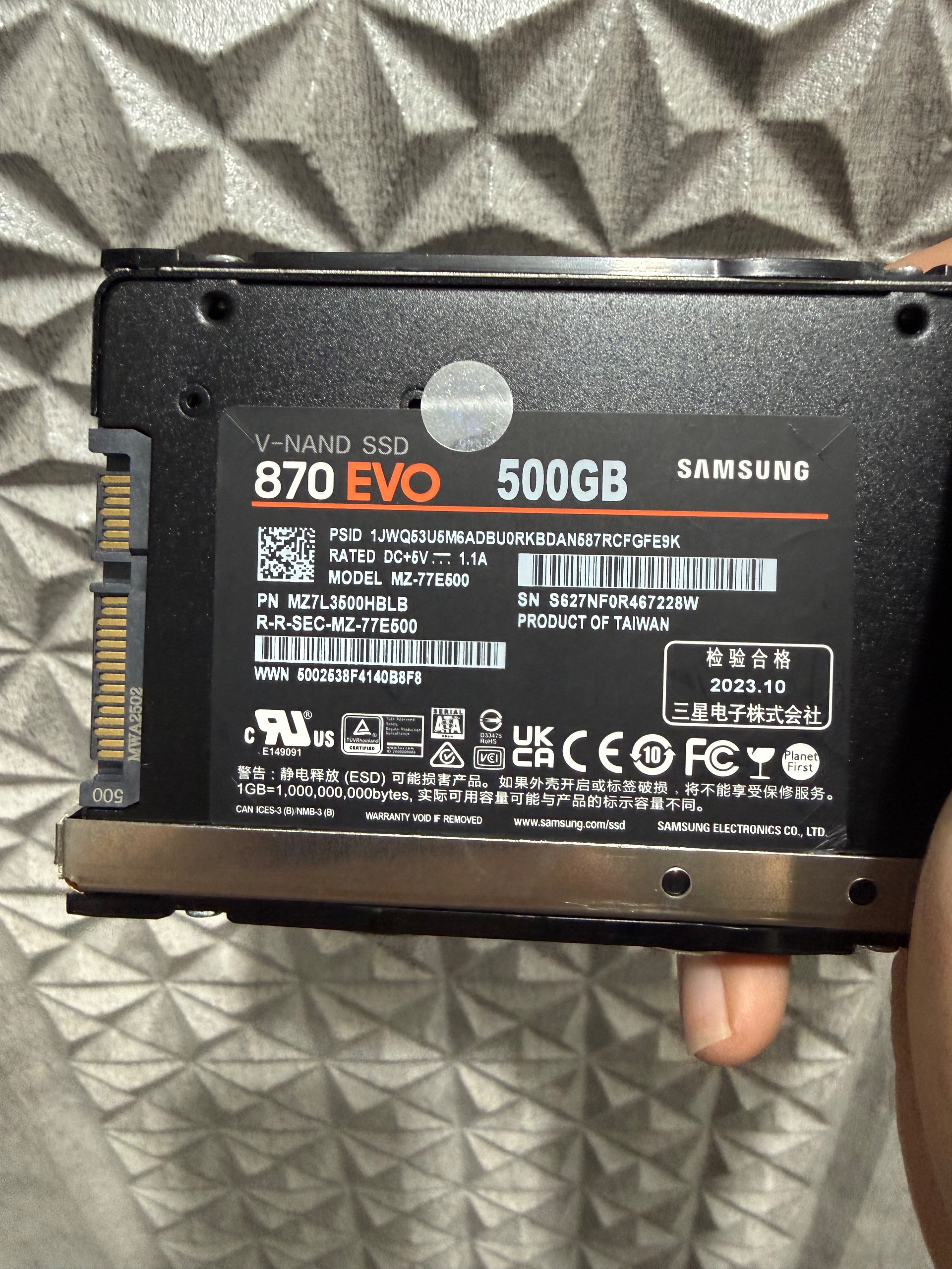 هارد SSD Samsung 870 evo 500Gb