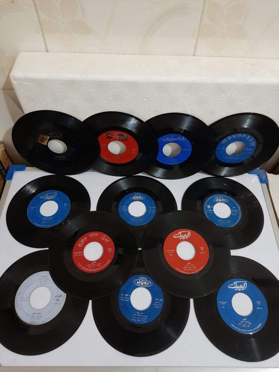 ست 12 عدد صفحه گرام نعمت الله آغاسی