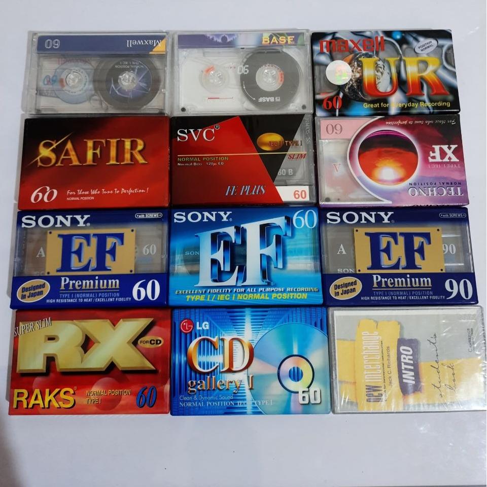 ست 12 نوار کاست خام آکبند در 12 مدل