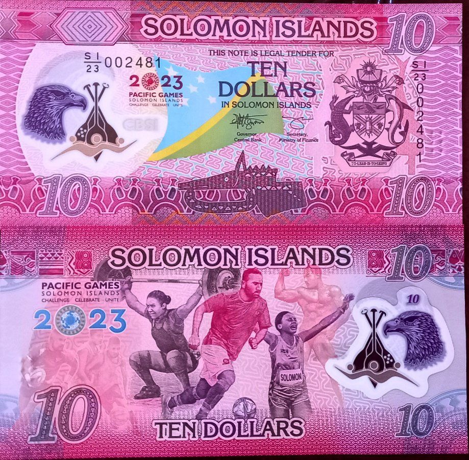 جفت بانکی 10 دلار پلیمری یادبودی جزایر سلیمان