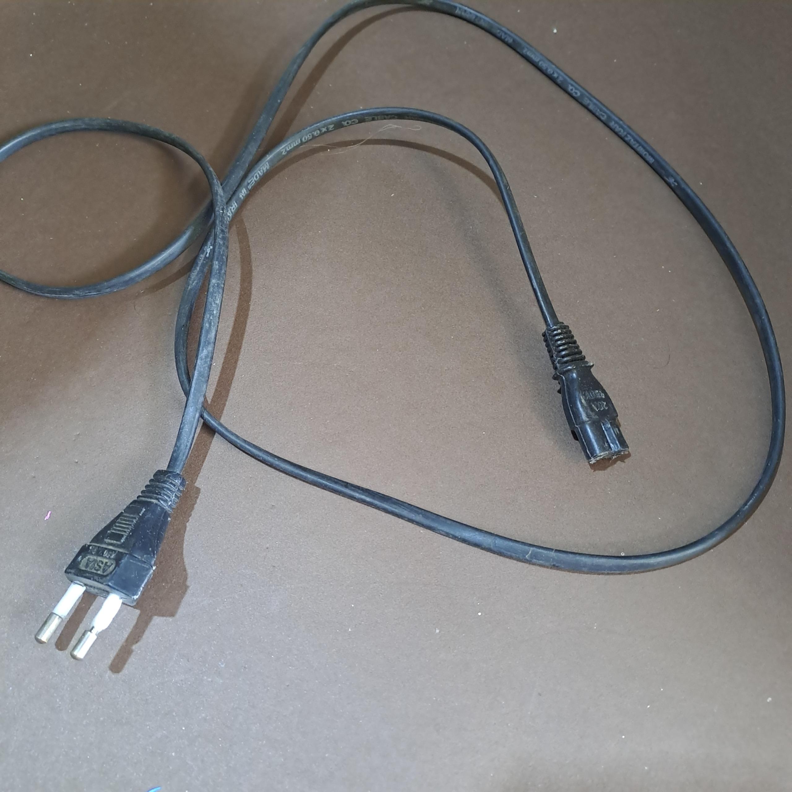 کابل برق دو چاک یا دو پین ضبط رادیویی