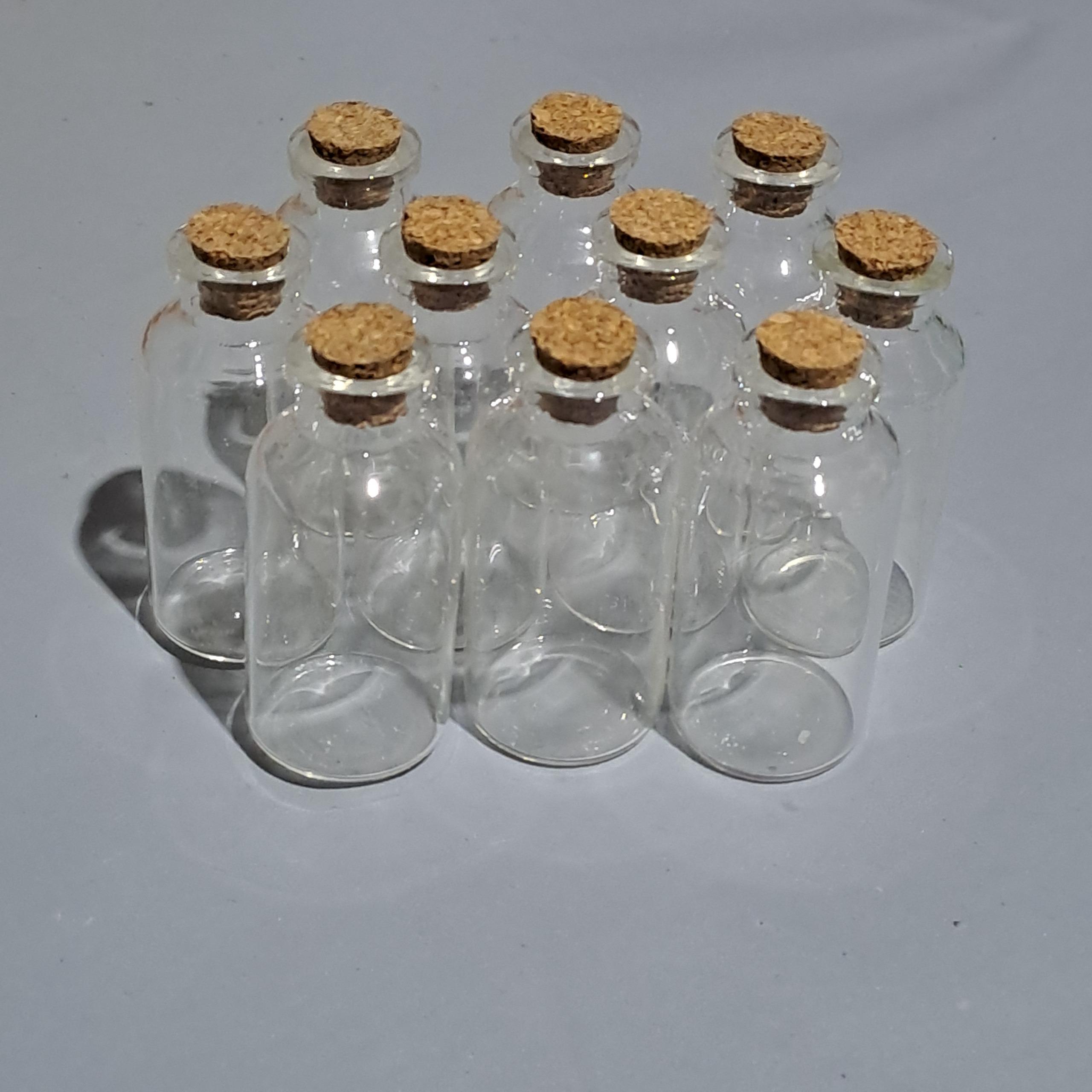 شیشه ویال 30 میل درب چوب پنبه ای(10 عددی)