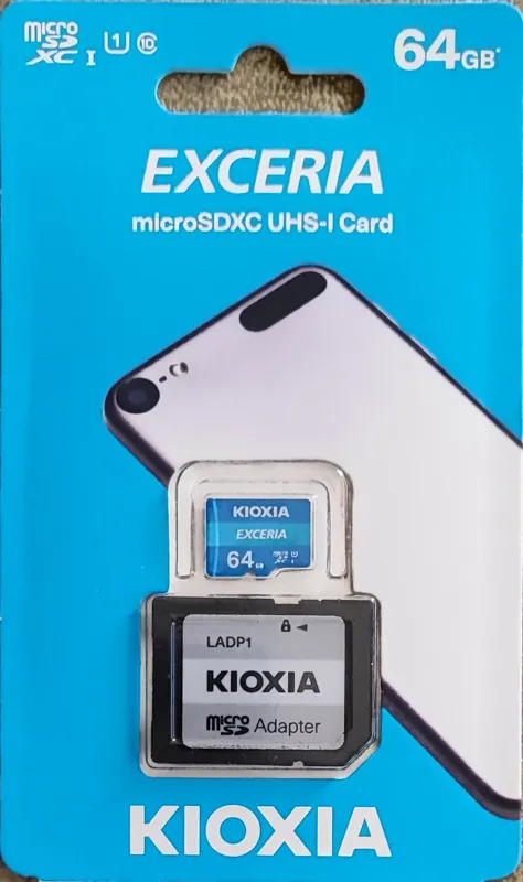  MicroSDXC Kioxia EXCERIA UHS-I U1 V1 ظرفیت 64 گیگ