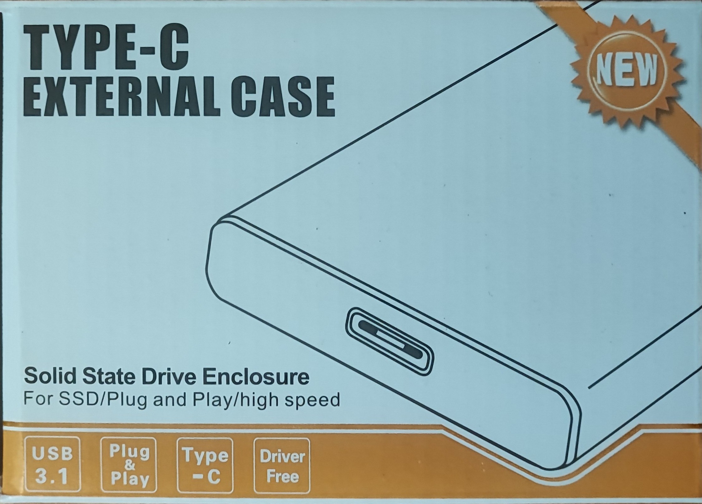 باکس هارد 2.5 اینچی Type C ,شفاف