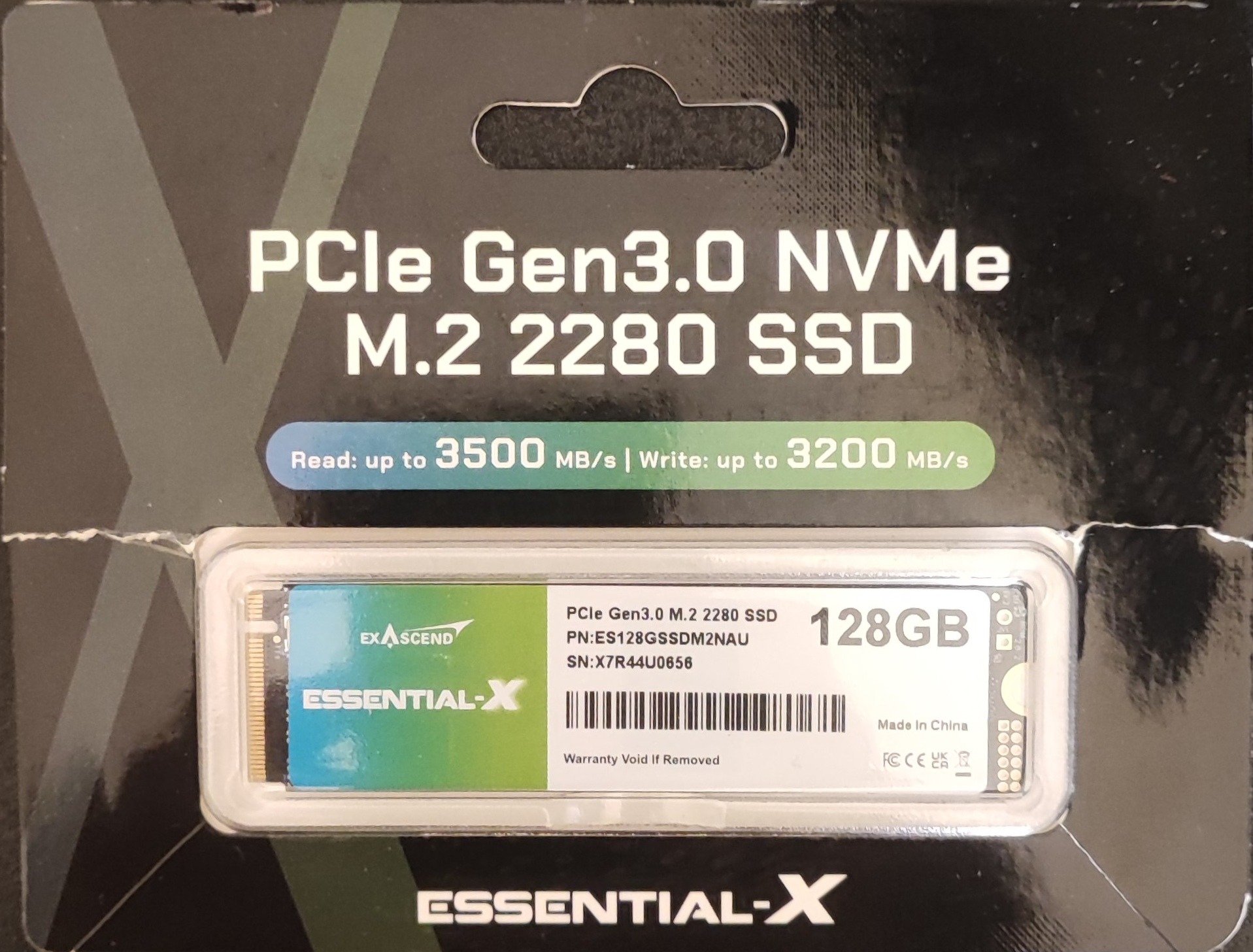 SSD 128G Nvme M2 2280 Gen3  Essential X