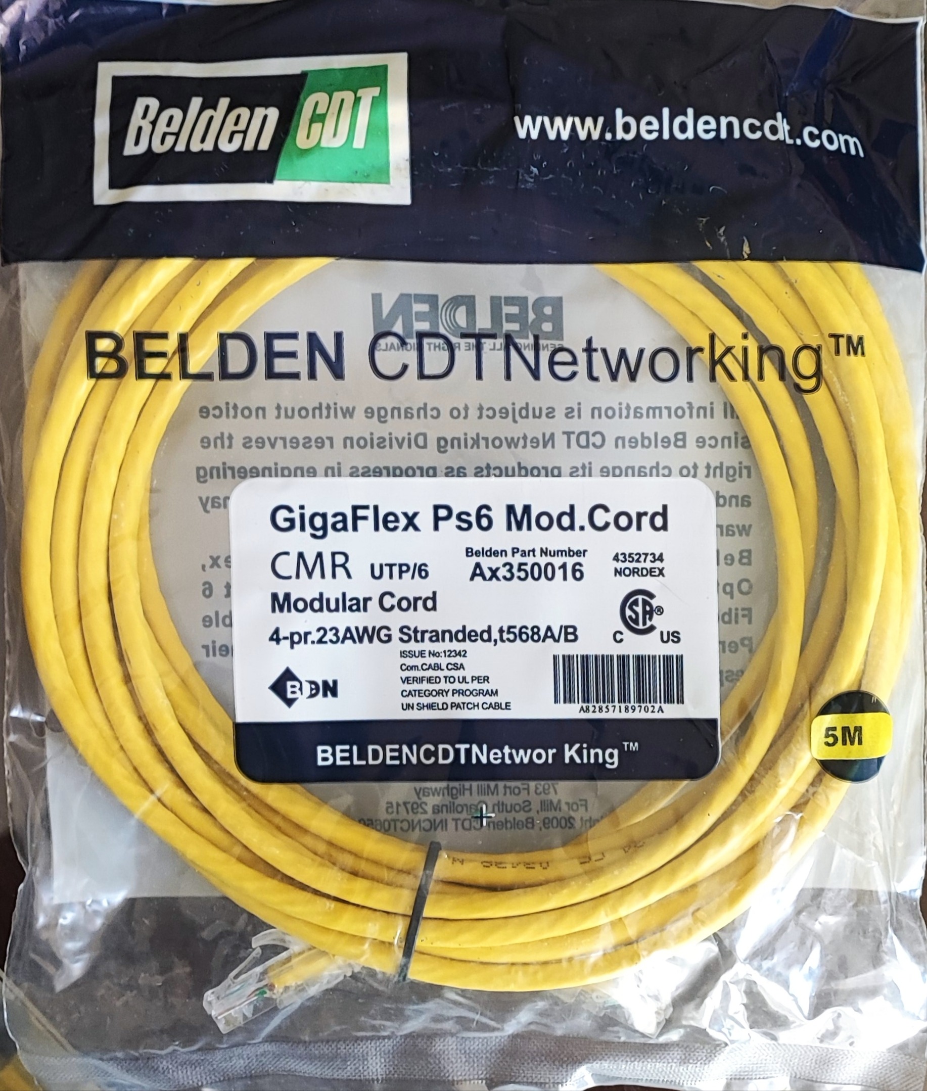 کابل شبکه بلدن 5 متری