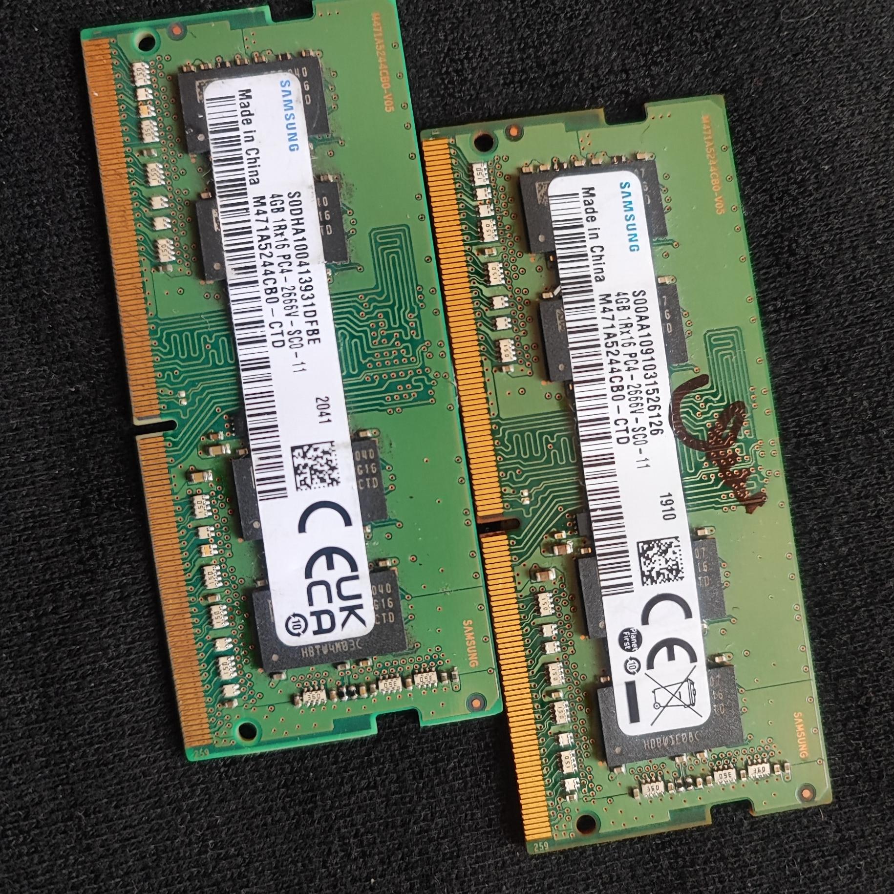 رم لپ تاپ Ram DDR4 4G SumSung PC4 2666V