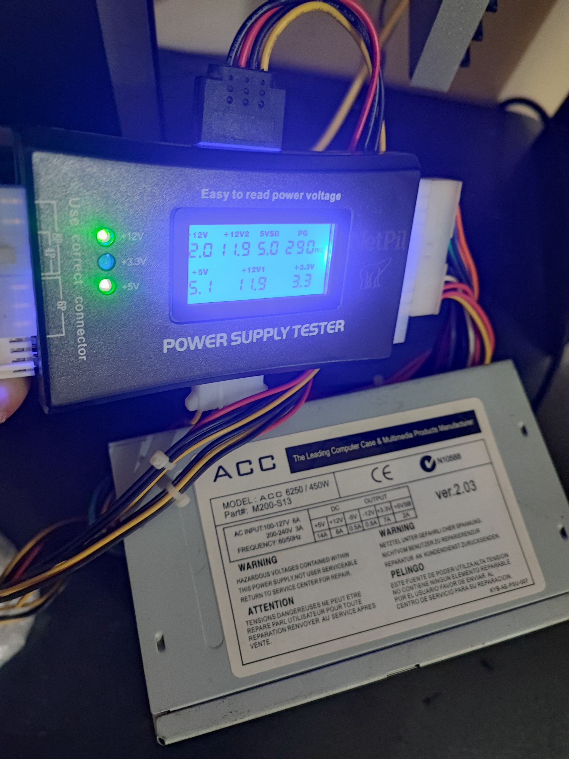پاور ACC 6250 450W فن کوچک