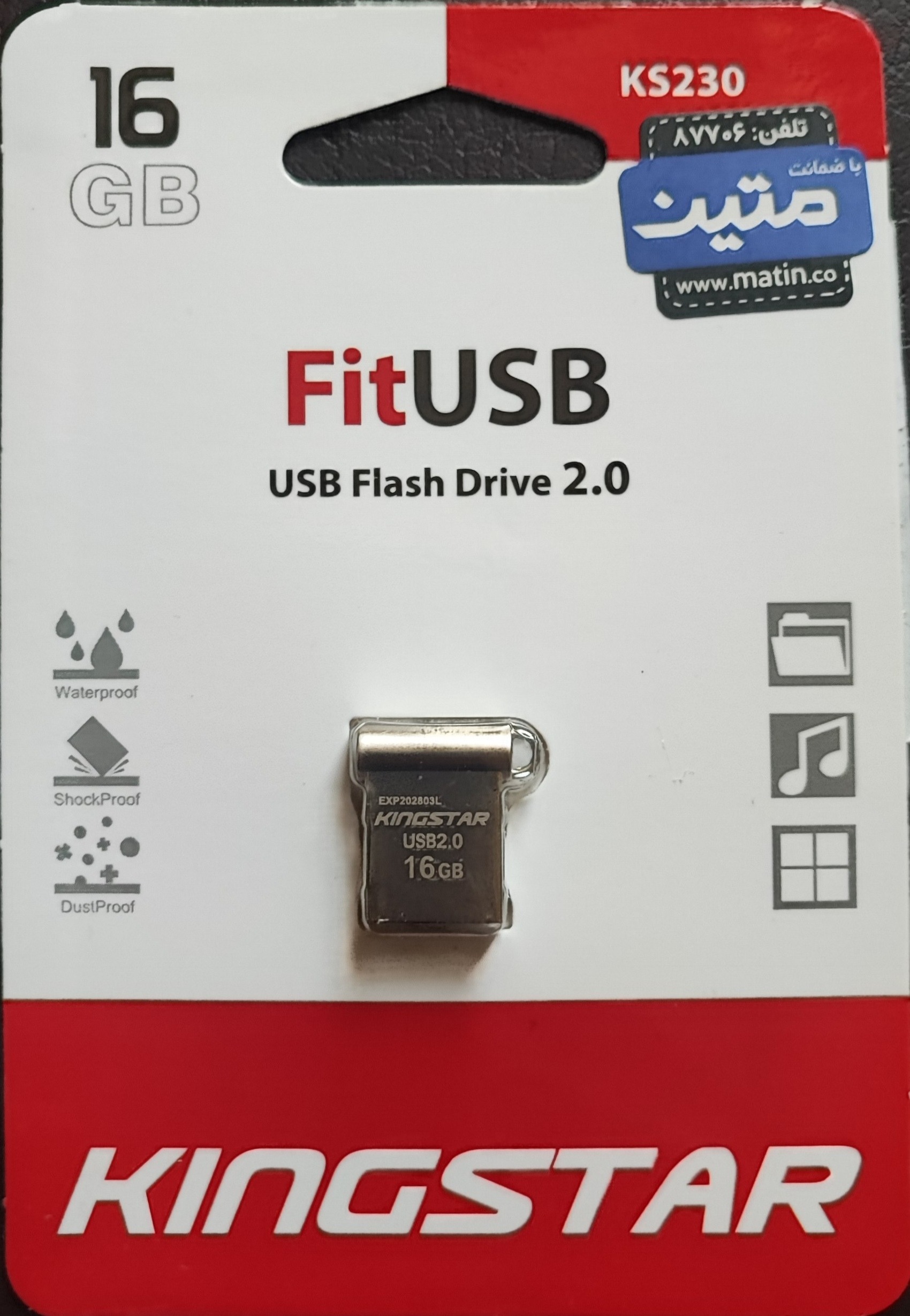 Flash Memory KingStar 16G FitUsb Ks230