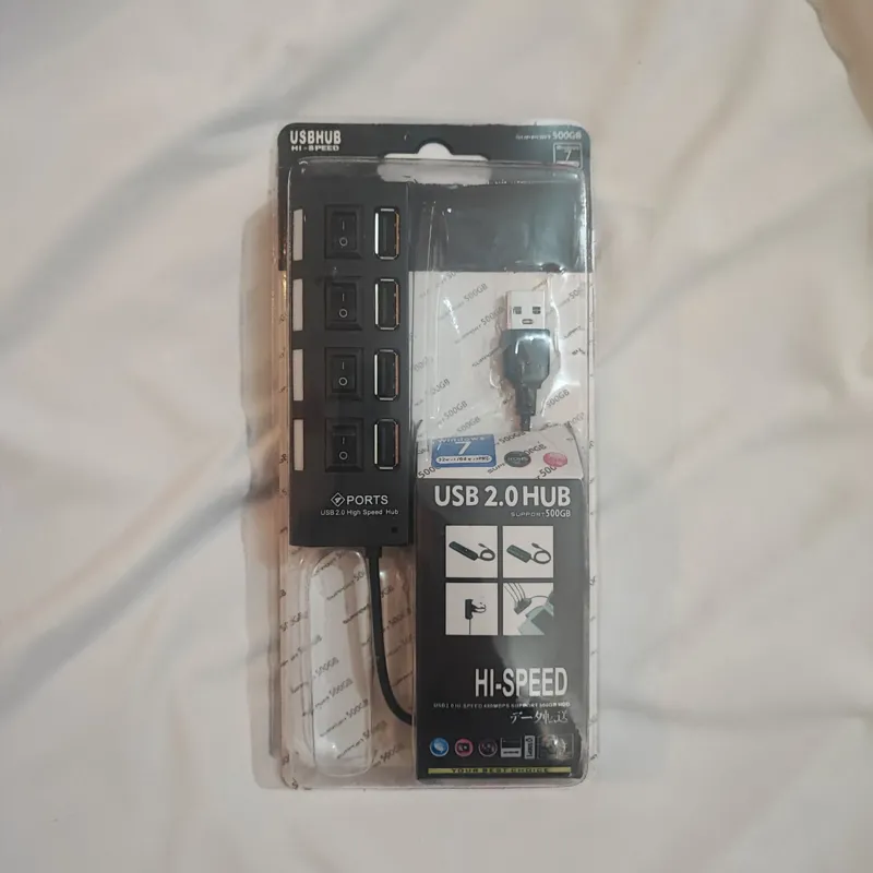 هاب USB 2 چهار پورت با کلید قطع و وصل