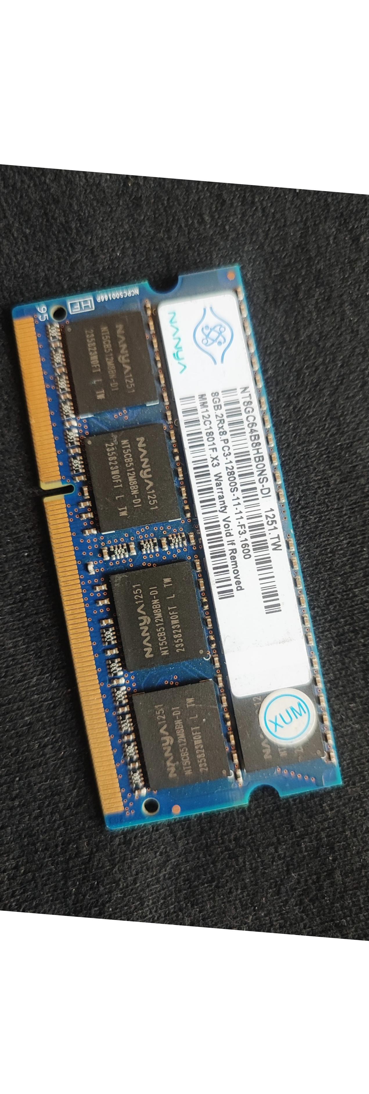 رم لپ تاپ Ram nanya 8G DDR3 PC3 12800S