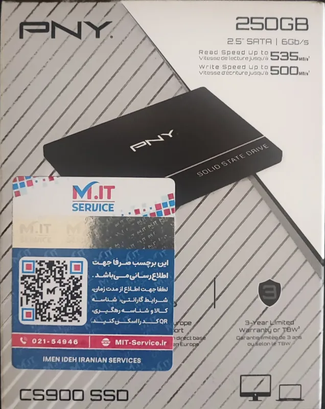 SSD مدل PNY CS900 ظرفیت 250 گیگابایت