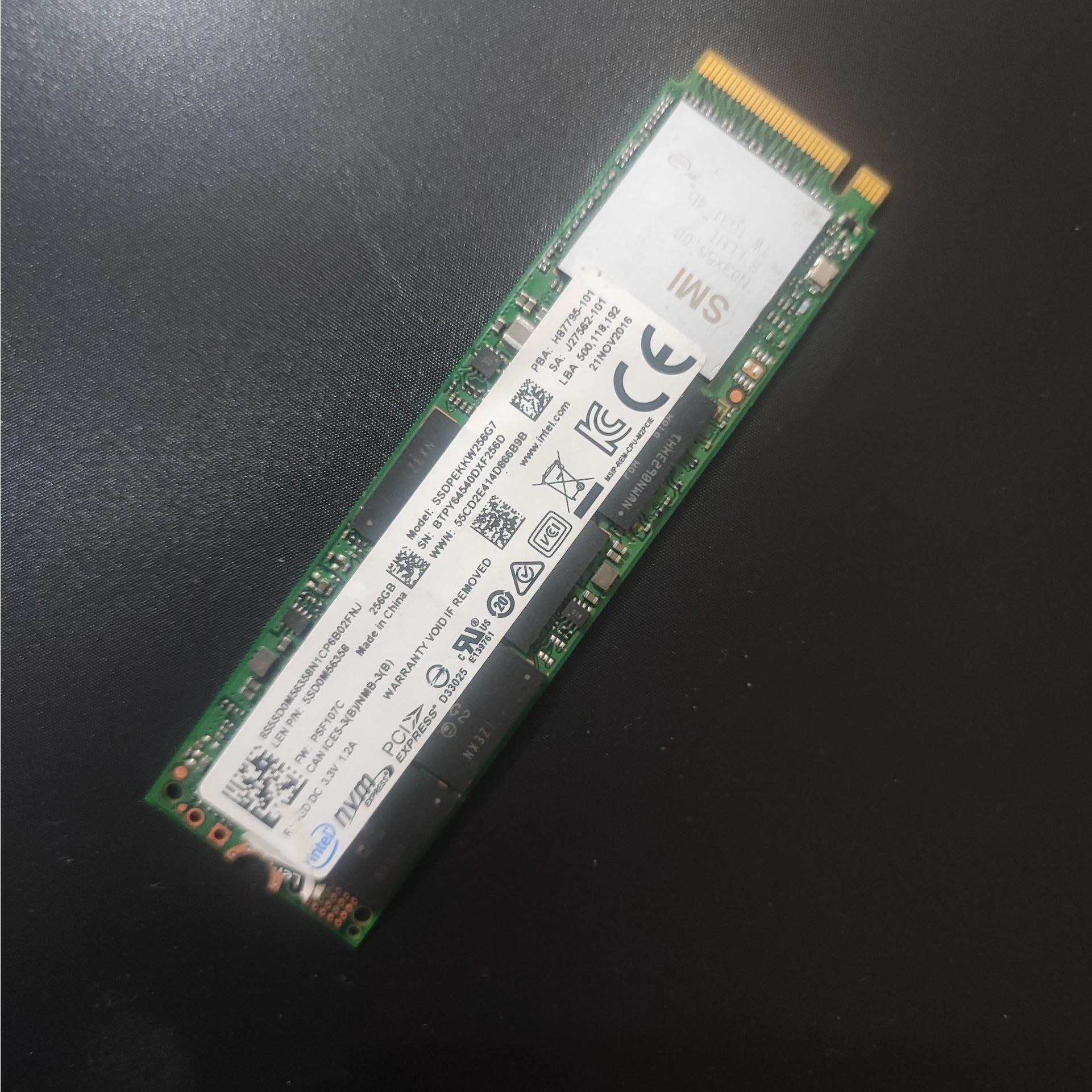 SSD m2 256G Intel Nvme سلامت 93درصد