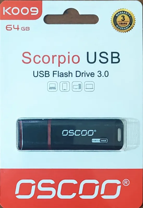 فلش مموری USB 3.0 اسکو مدل  K009 ظرفیت 64 گیگ