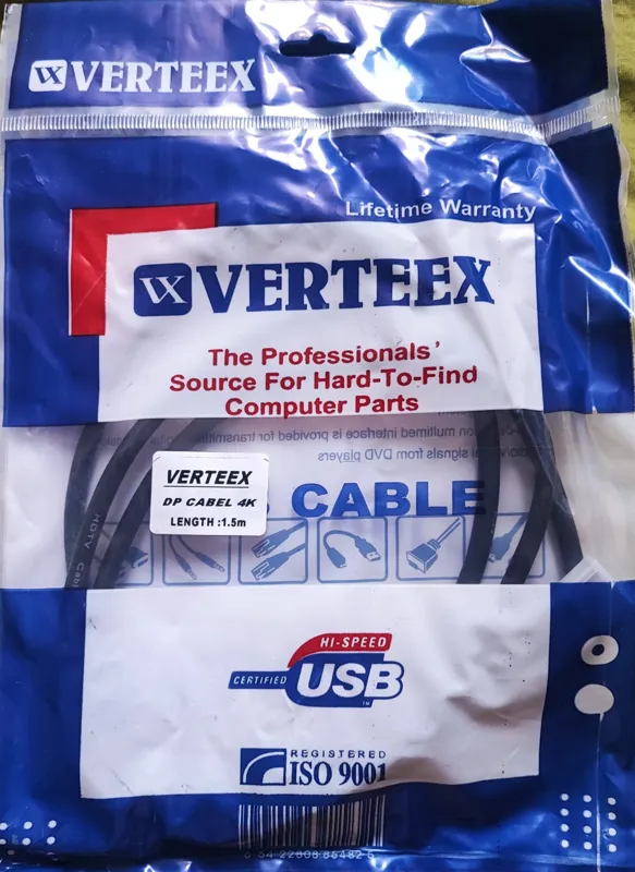 Display port کابل یک و نیم متری Vertex