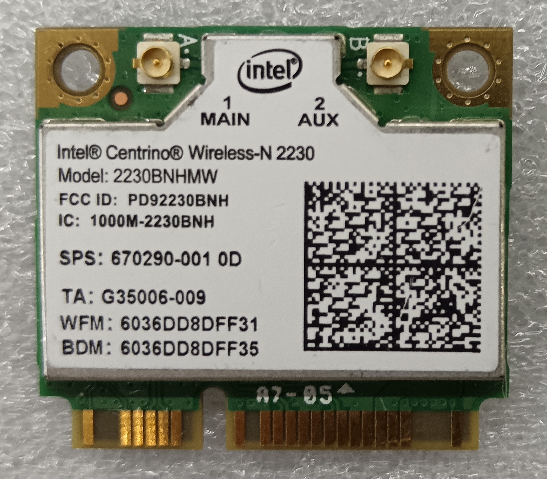 کارت شبکه اینتل مدل Intel Wireless-N 2230BNHMW