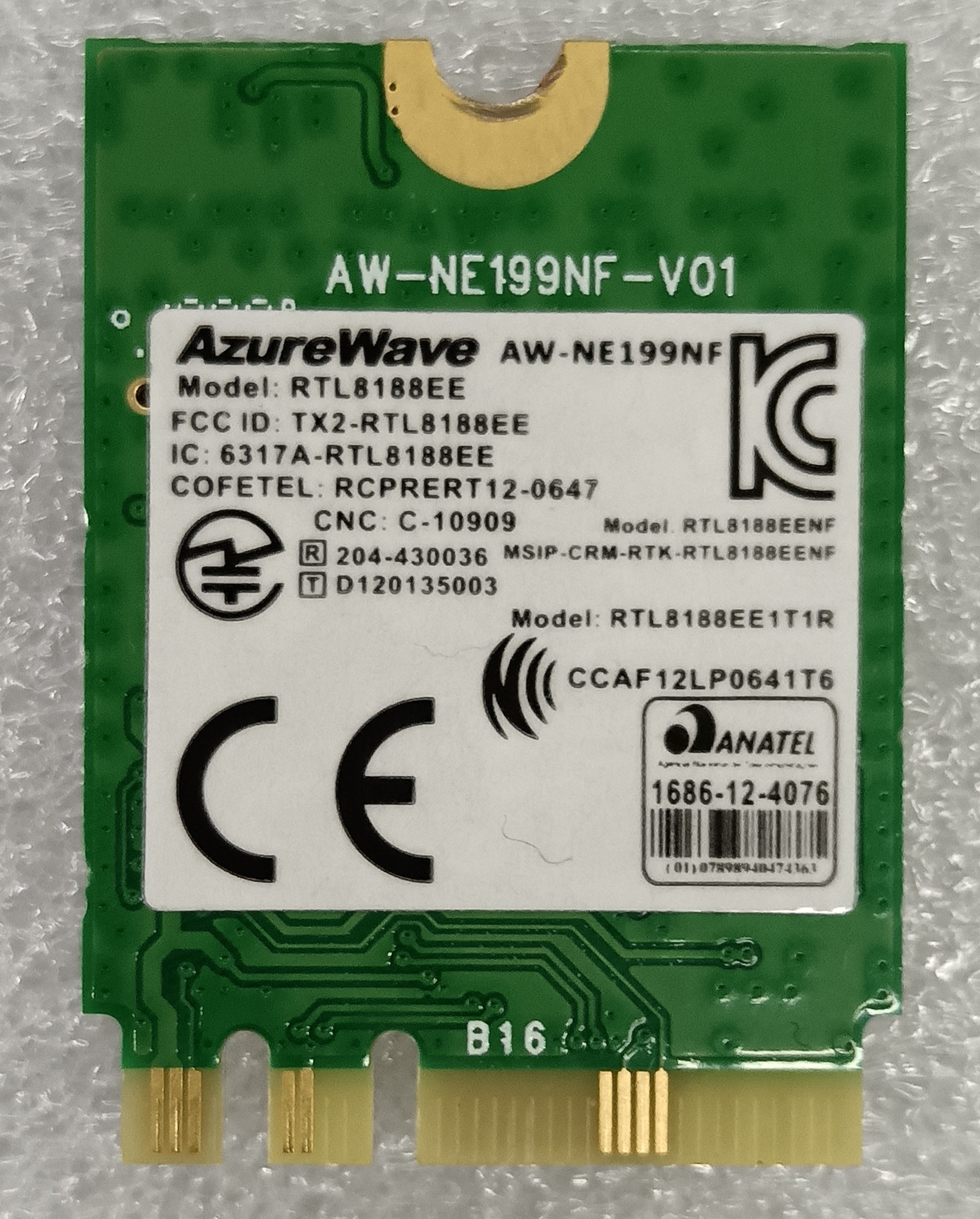 کارت شبکه بی سیم AZURE Wave مدل AW-NE199NF