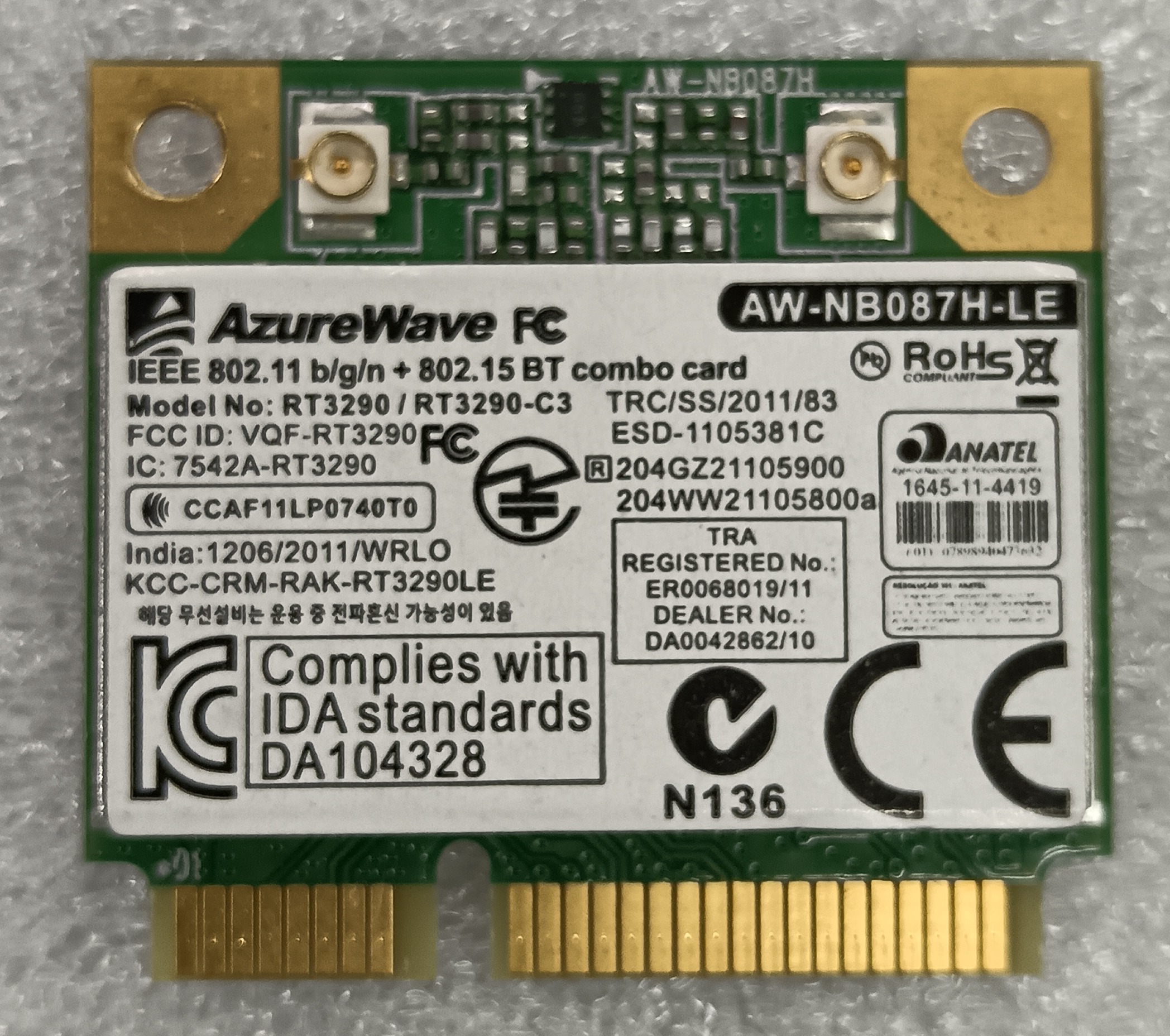 کارت شبکه بی سیم AZURE Wave مدل AW-NB087H