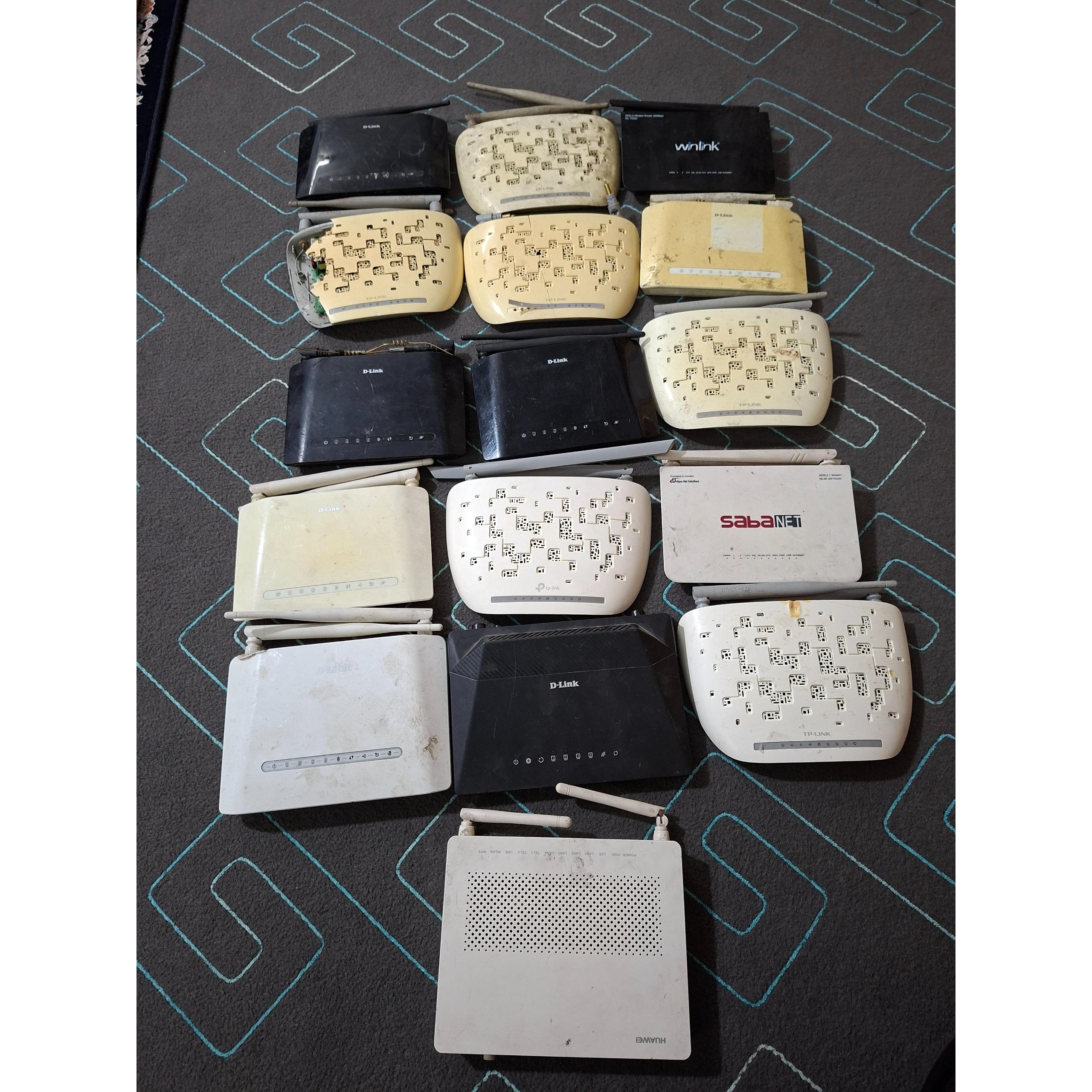 16 عدد مودم دو انتن معیوب مناسب تعمیرات یا قطعه