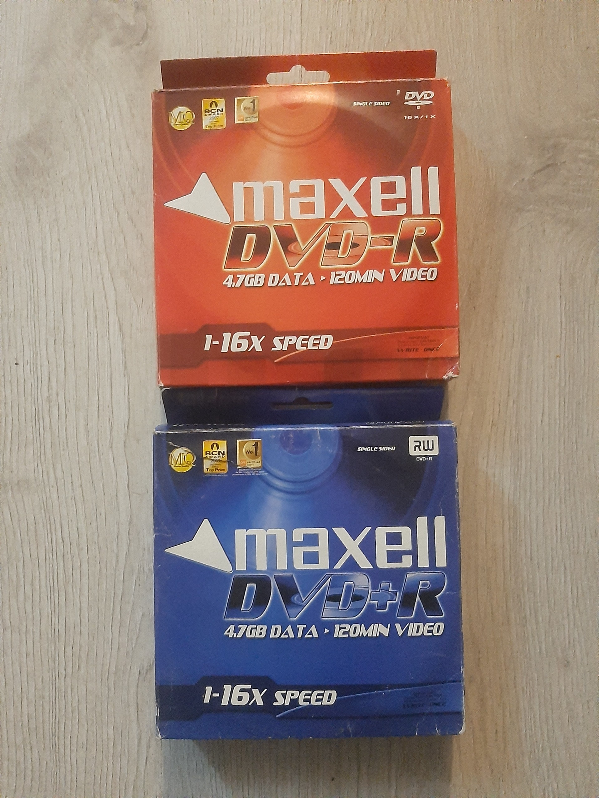 DVD خام ، دو بسته 10عددی Maxell اصلی قدیمی