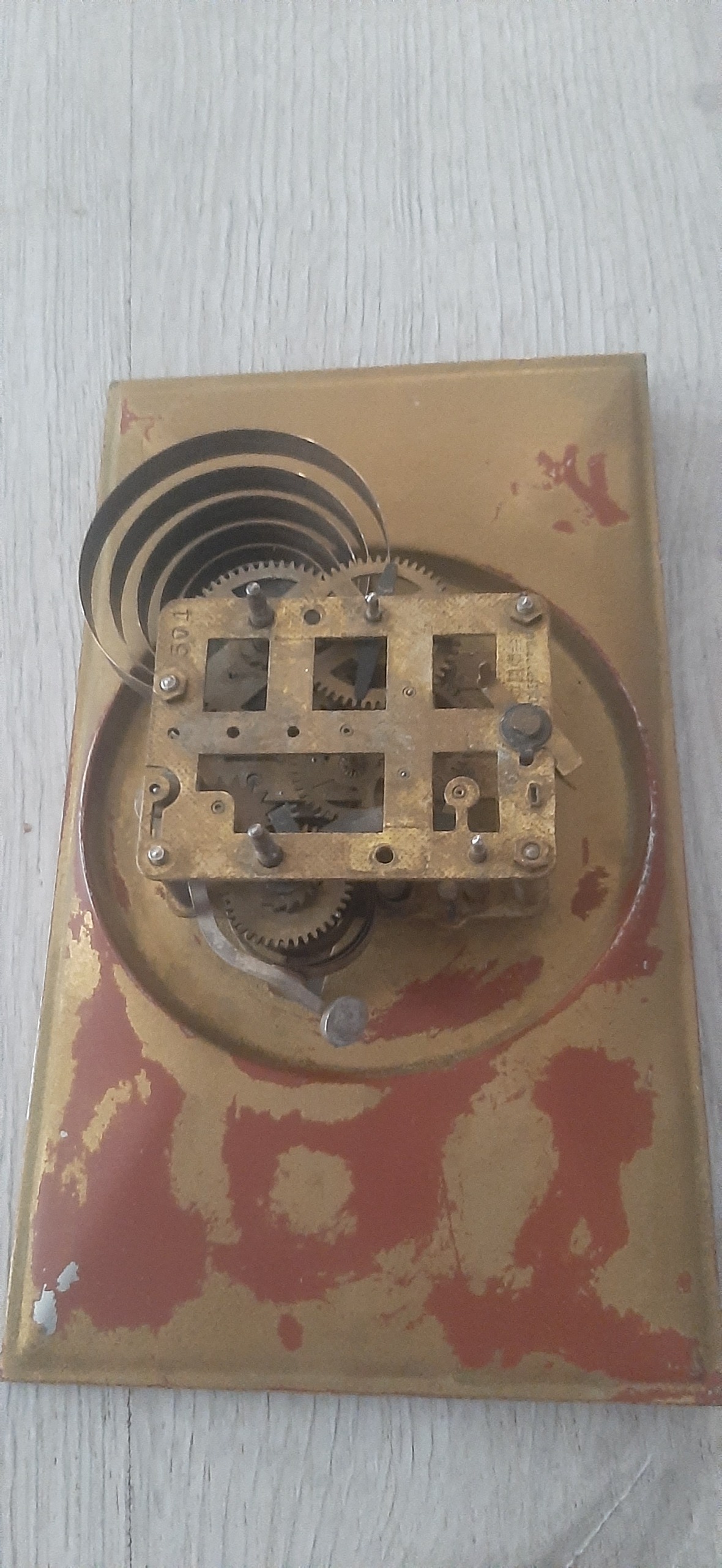 لوازم موتور ساعت کوکی رومیزی قدیمی چینی