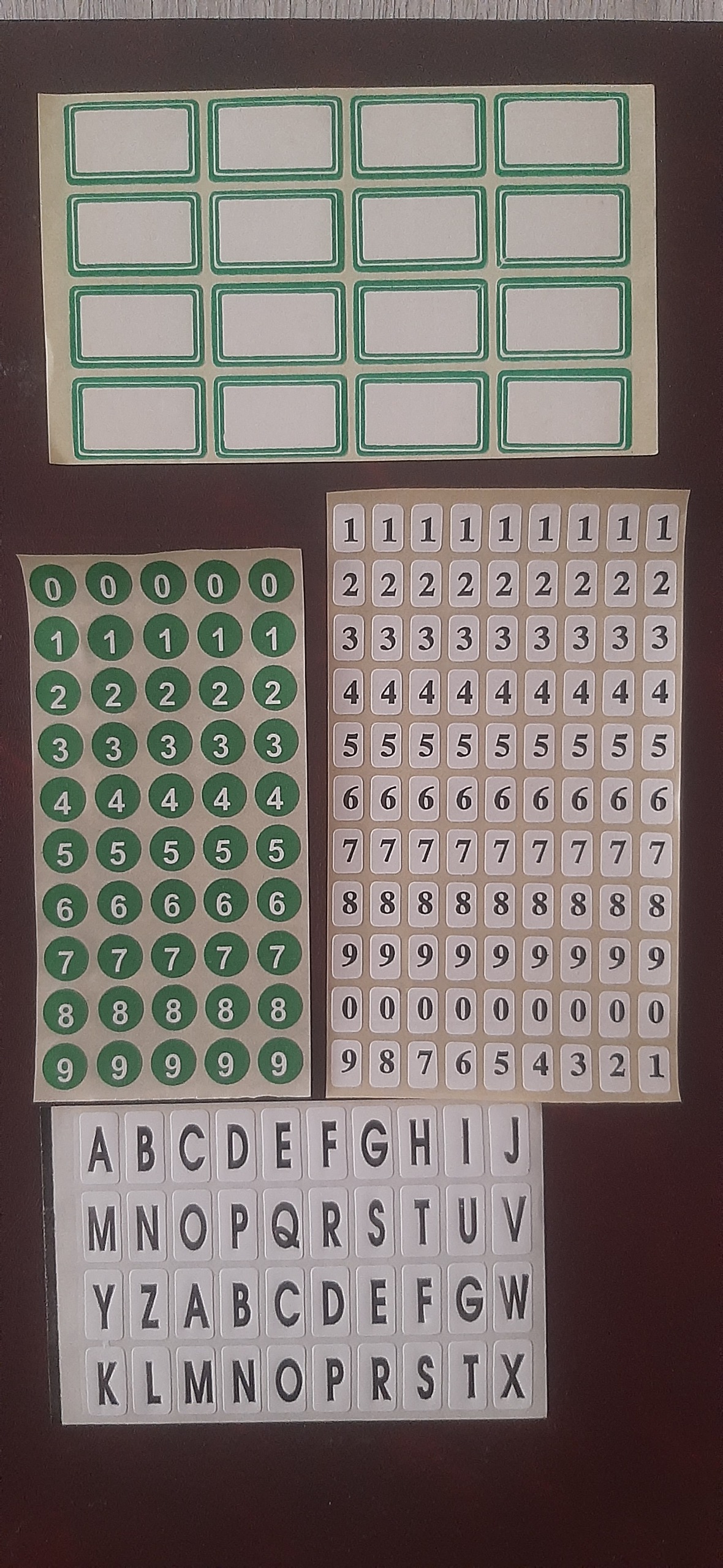 12 برگ برچسب جنس عالی قدیمی ( توضیحات)