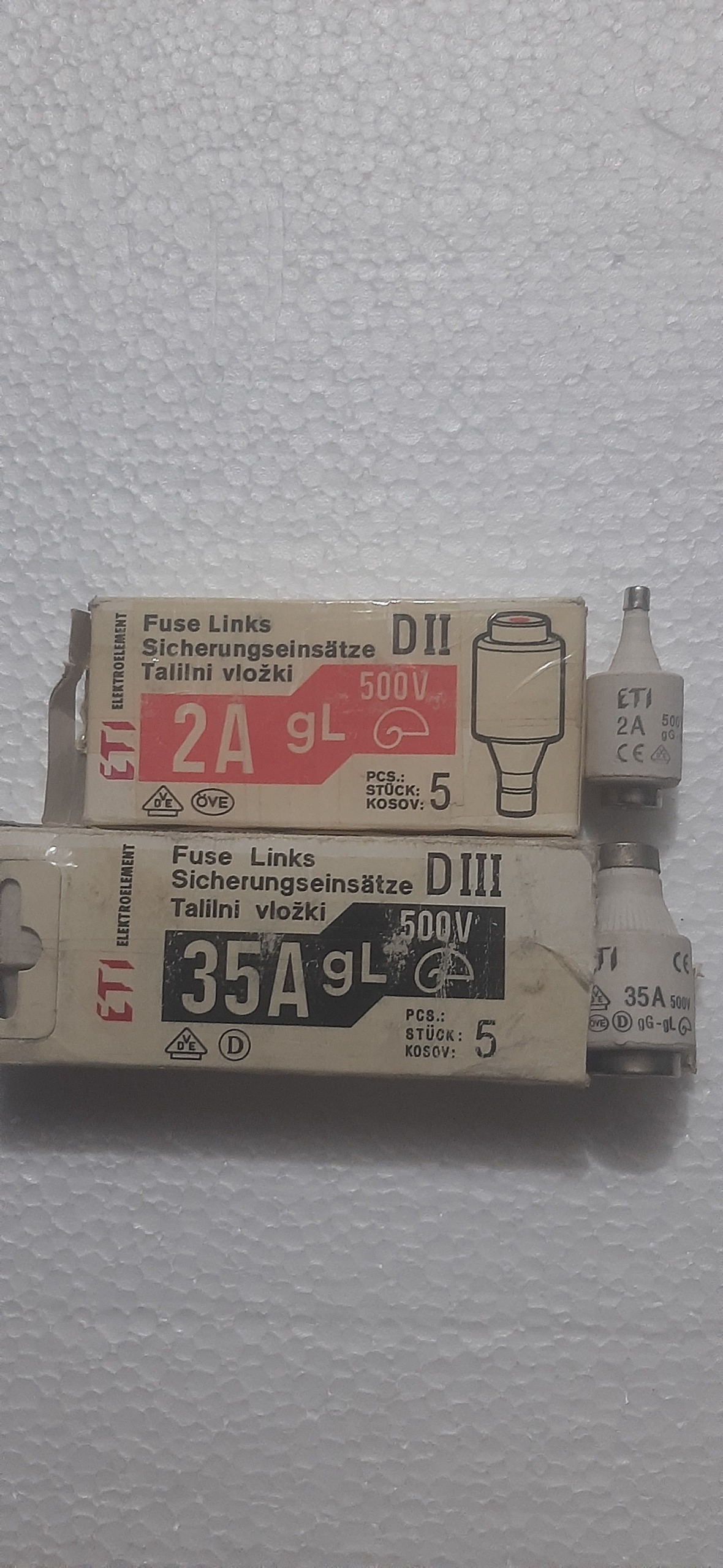 2بسته 5عددی فیوز ( 2 آمپر و 35 آمپر) ( توضیحات)