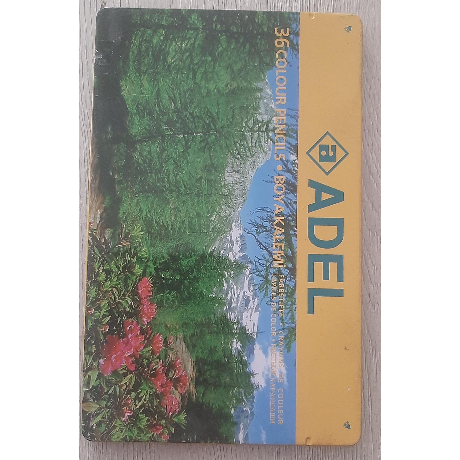 مدادرنگی 36رنگ ADEL ترکیه جعبه فلزی قدیمی