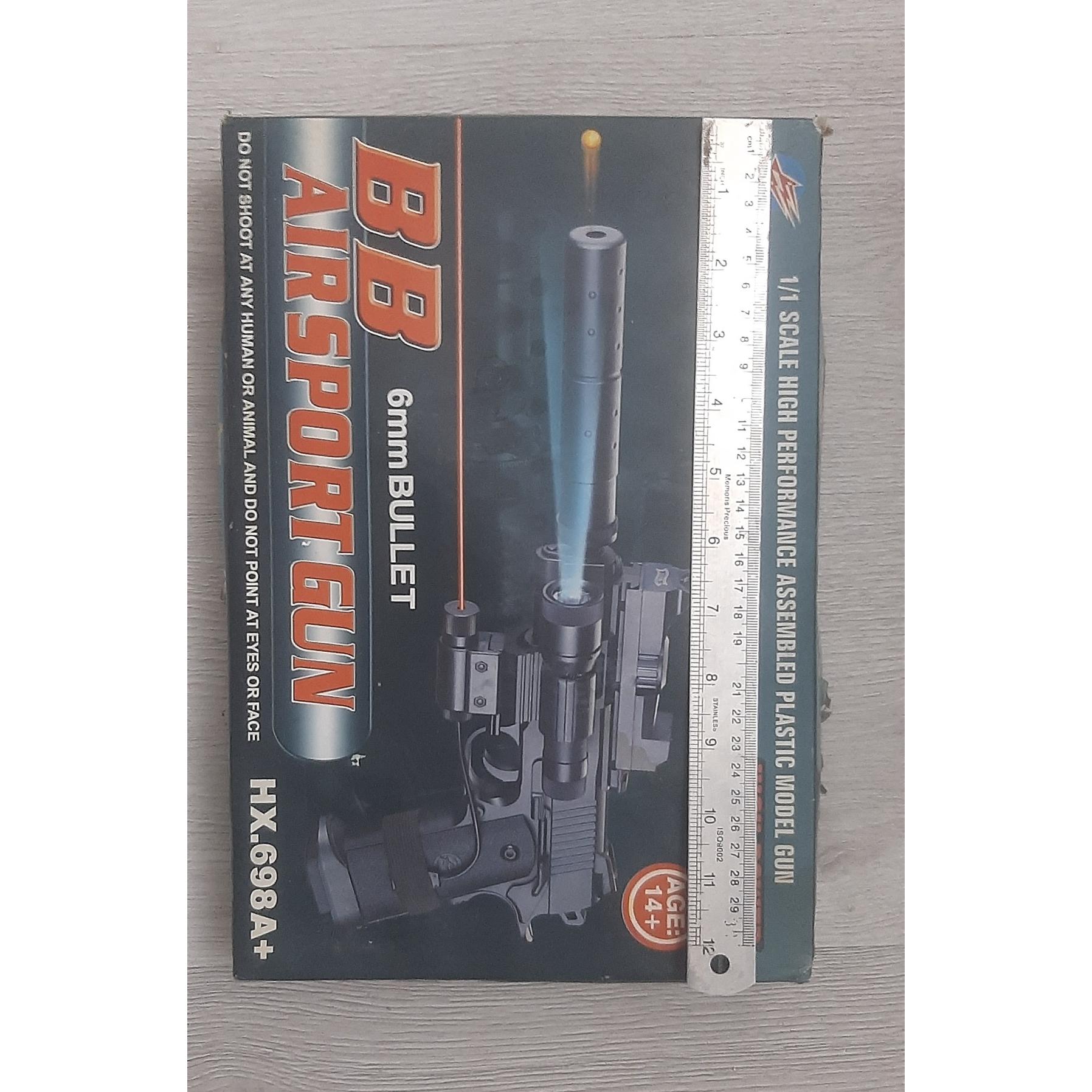 تفنگ با تمام لوازم (ساچمه ریز پلاستیکی) (توضیحات