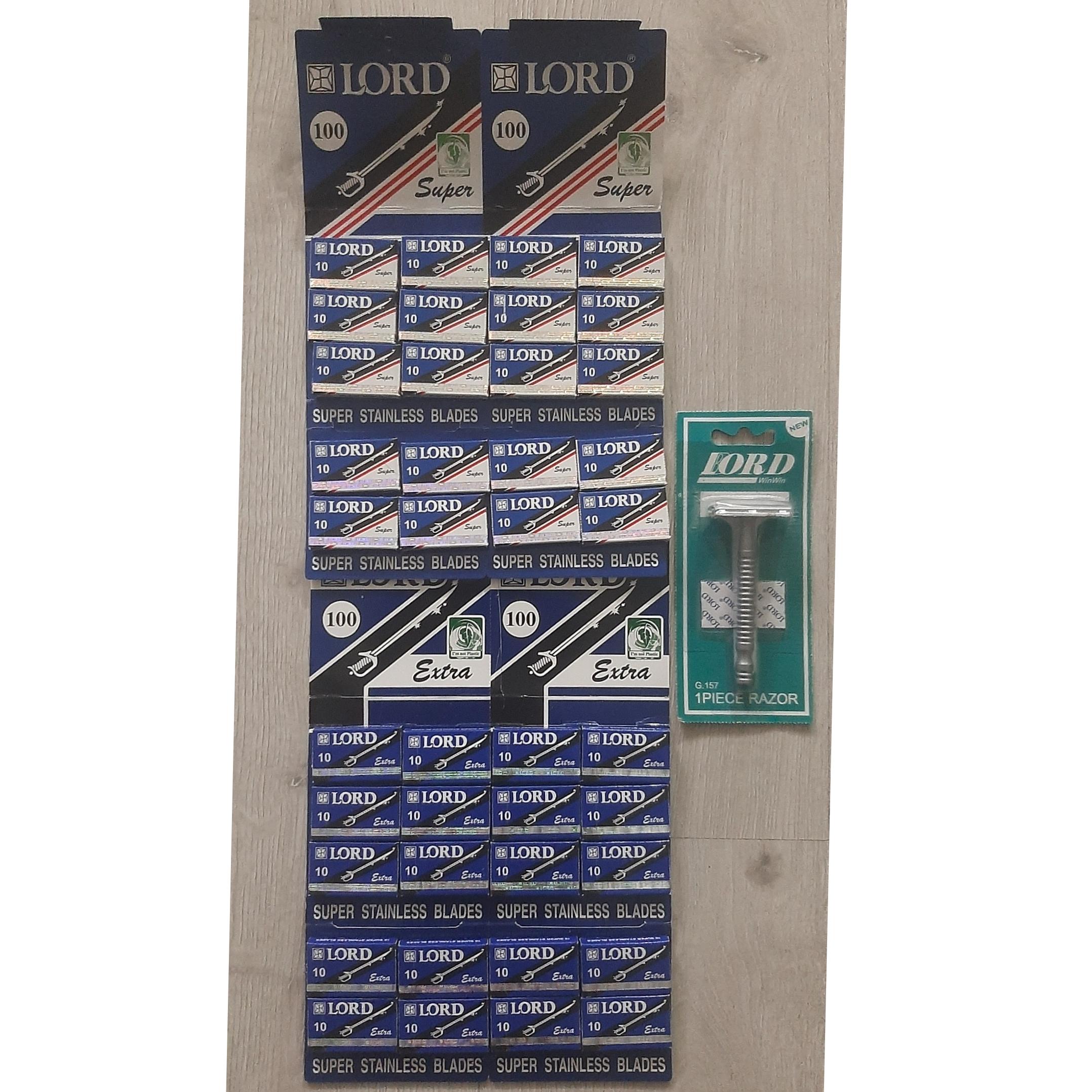 400عدد تیغ لرد اورجینال اصلی بعلاوه یک عدد خودتراش