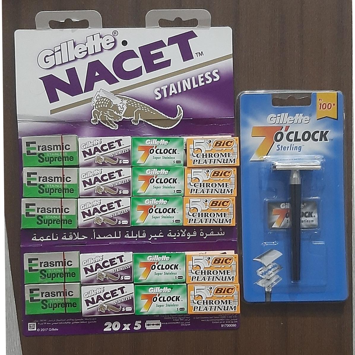 خودتراش اورجینال ژیلت بعلاوه 100عدد تیغ یدک