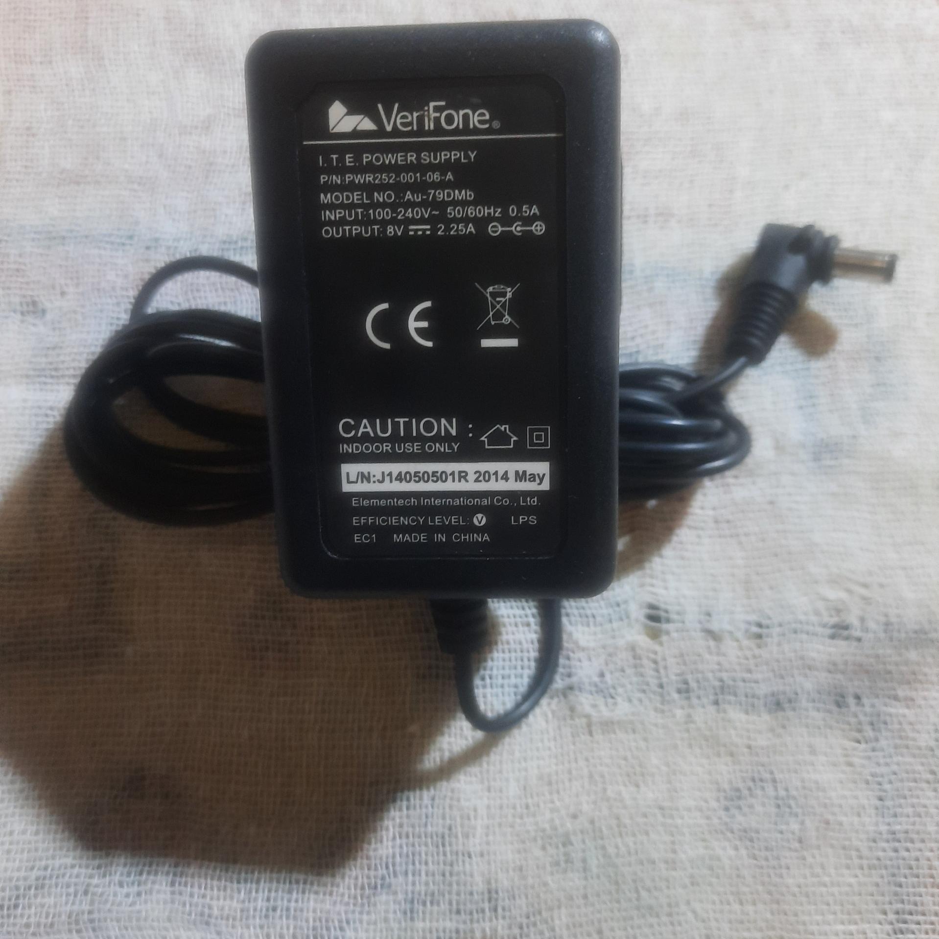 شارژر اورجینال پوز 8 ولت 2.25 آمپر VeriFone