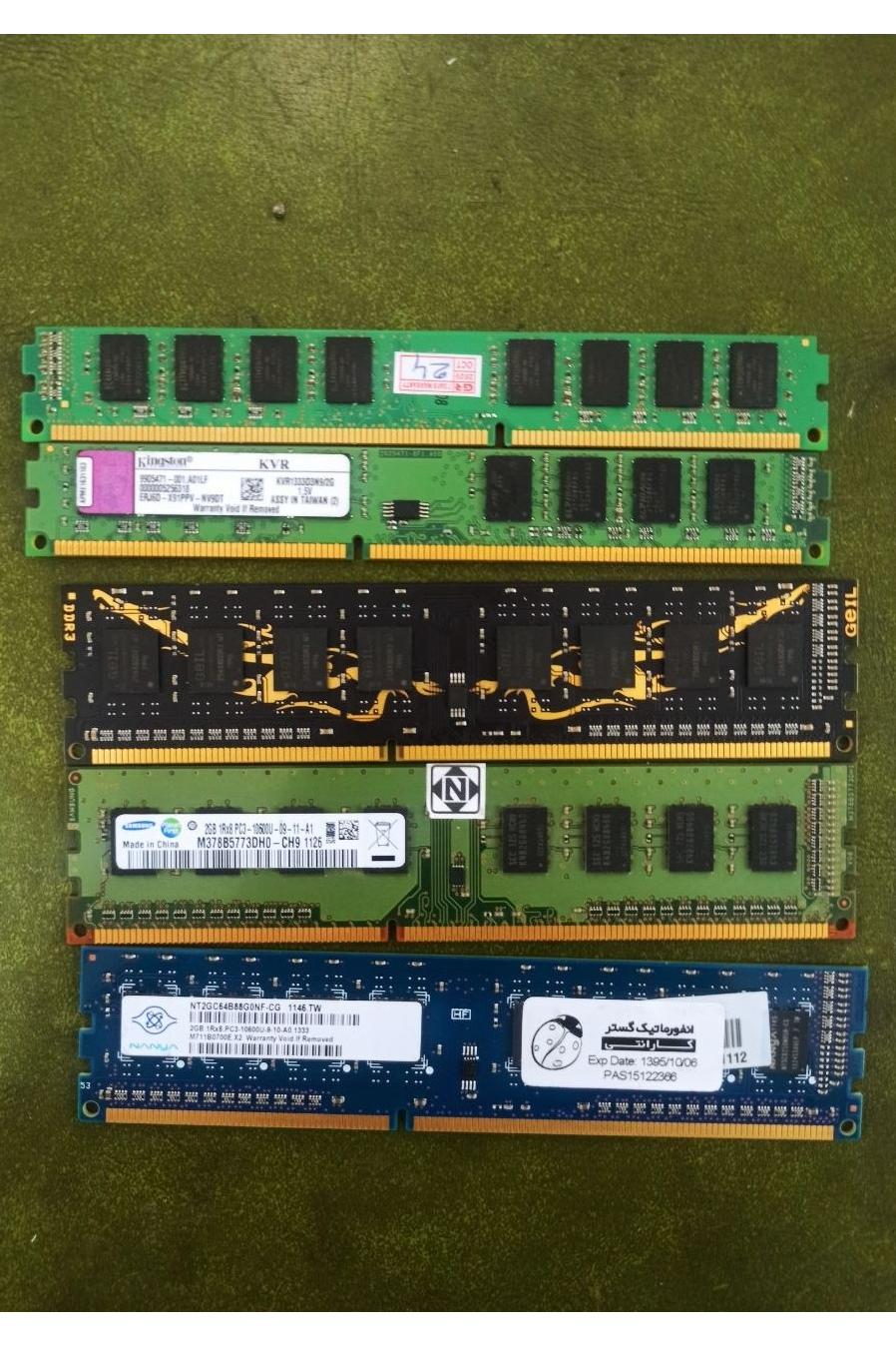 رم ظرفیت 2 گیگ- باس 1333 و 1600....سالم