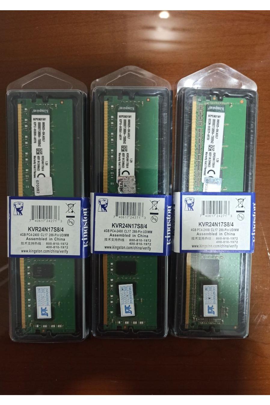 رم DDR4 ظرفیت 4 / kingstone kvr24N17S8-آکبند