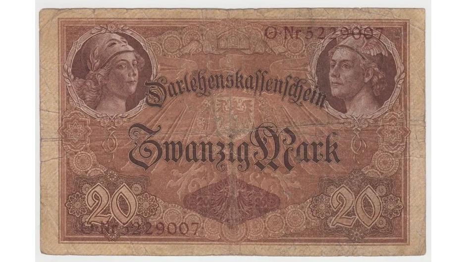 20 مارک آلمان 1914 کمیاب رایش