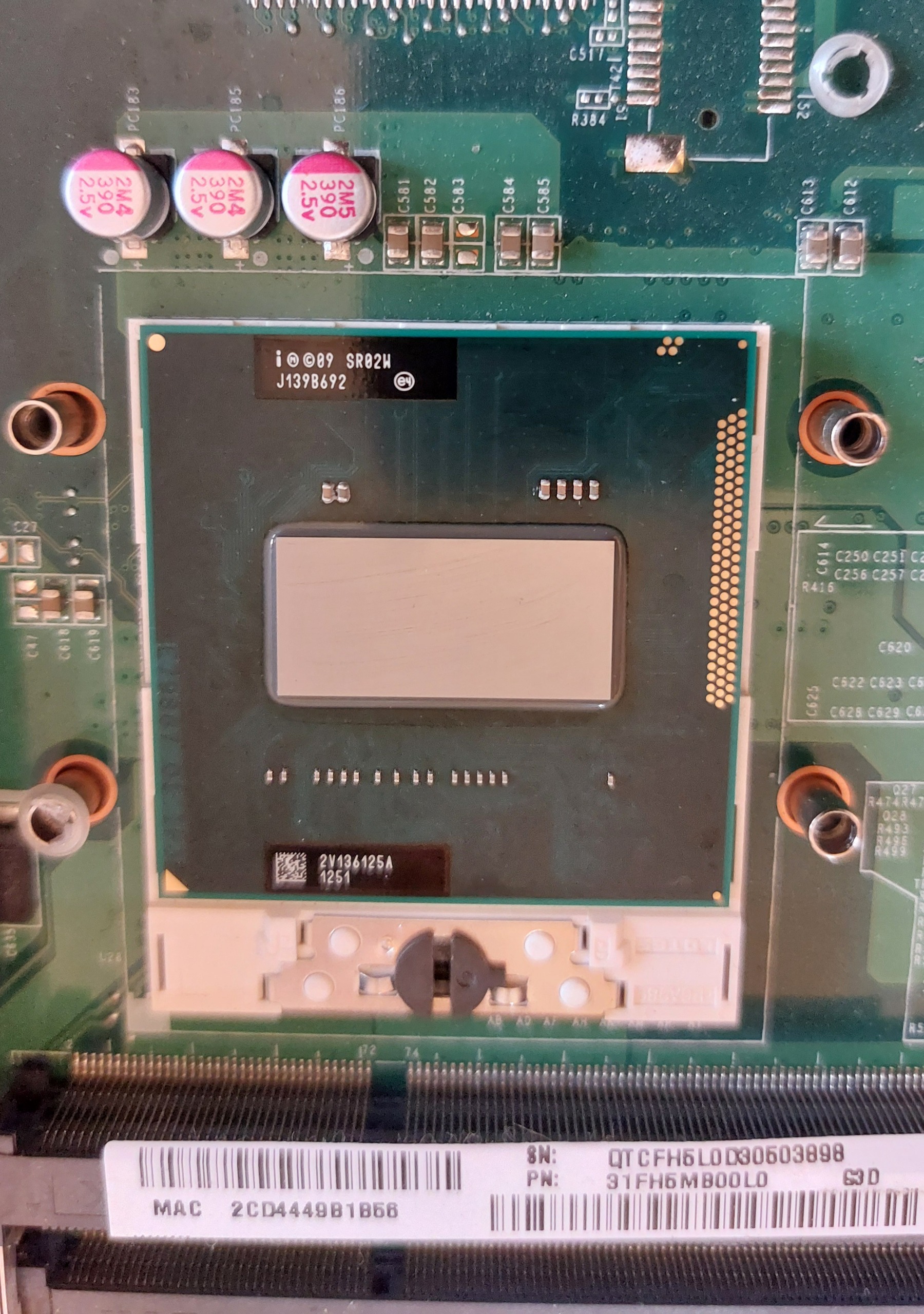 Cpu لپ تاپ i7 2760 در حد نو