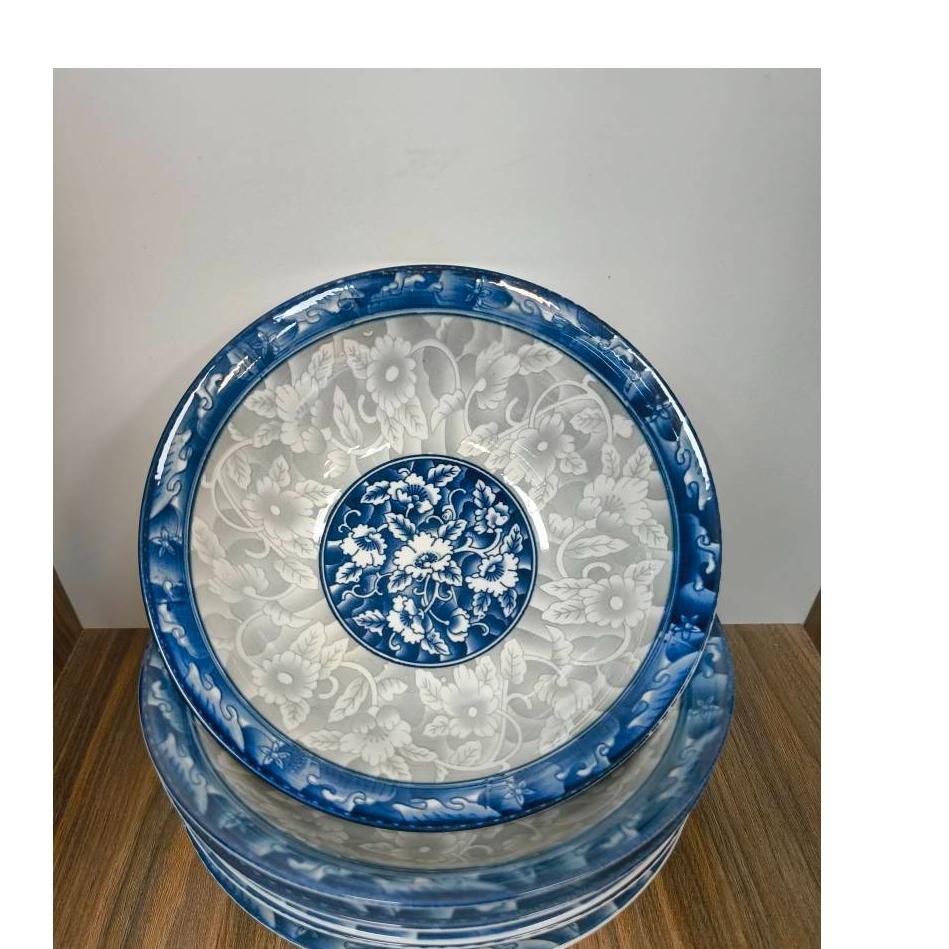 کاسه بزرگ (قدح) گل آبی آنتیک