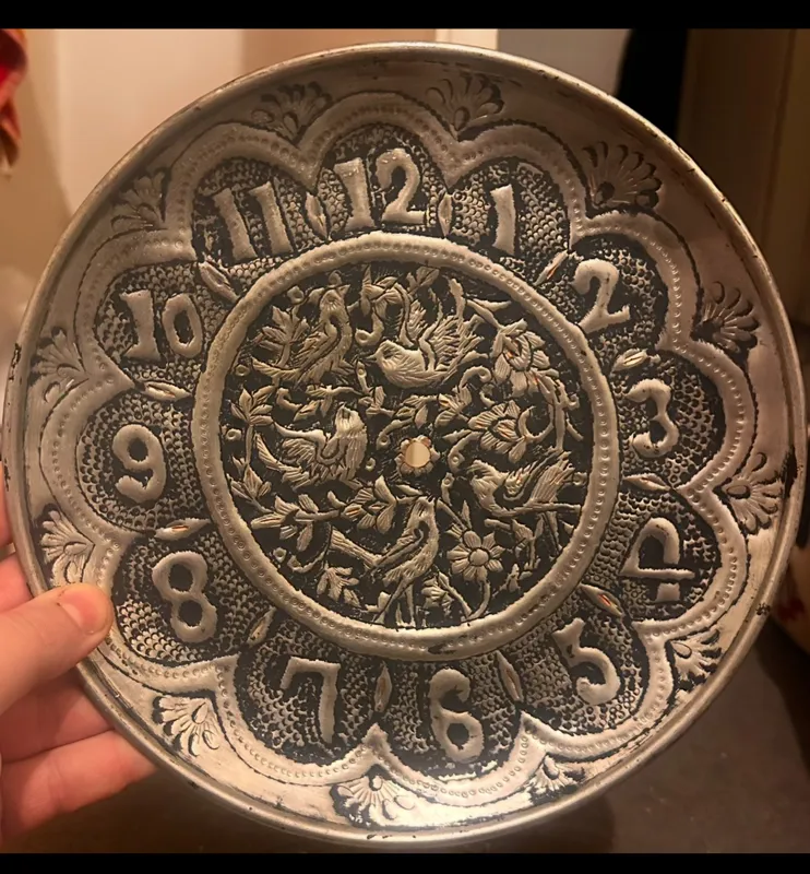 دیوارکوب ساعت مسی