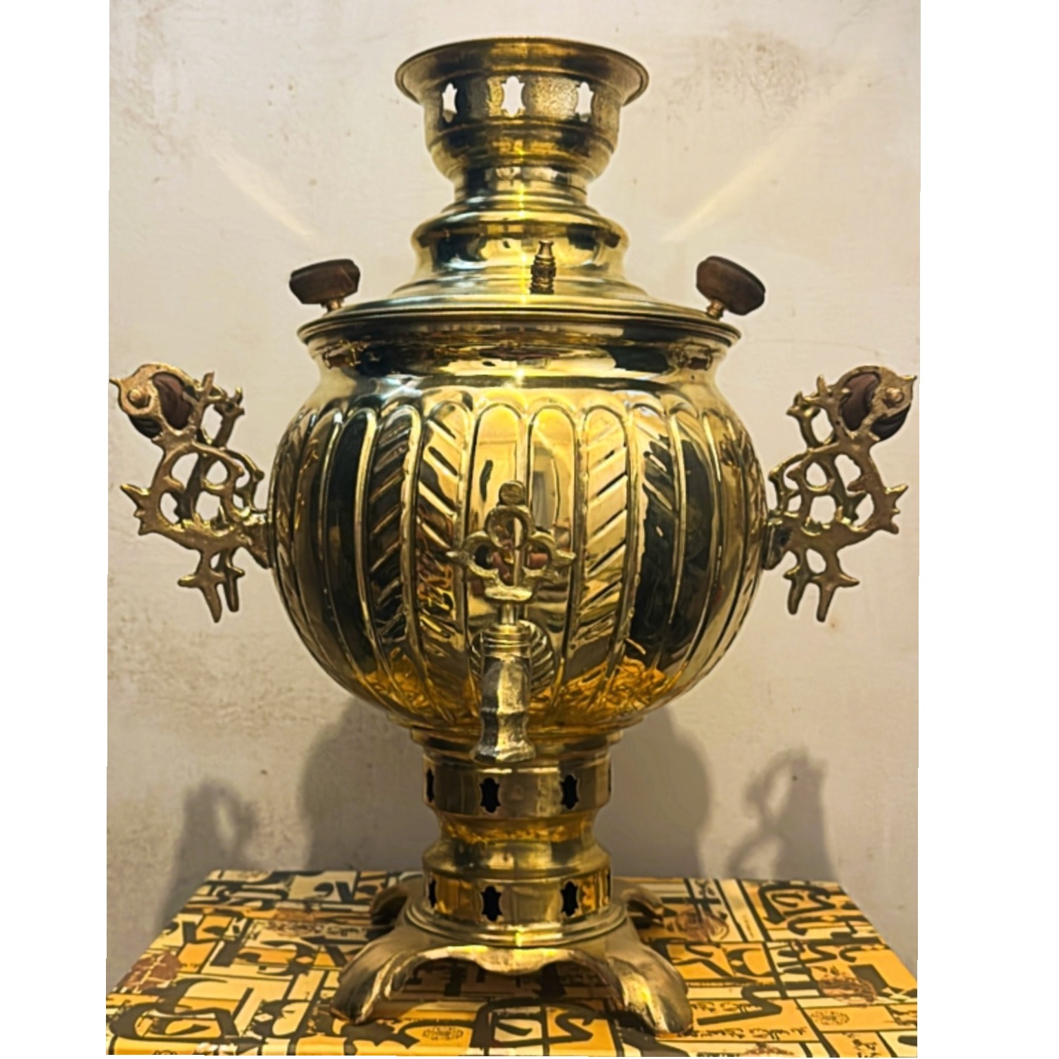 سماور ذغالی برنجی