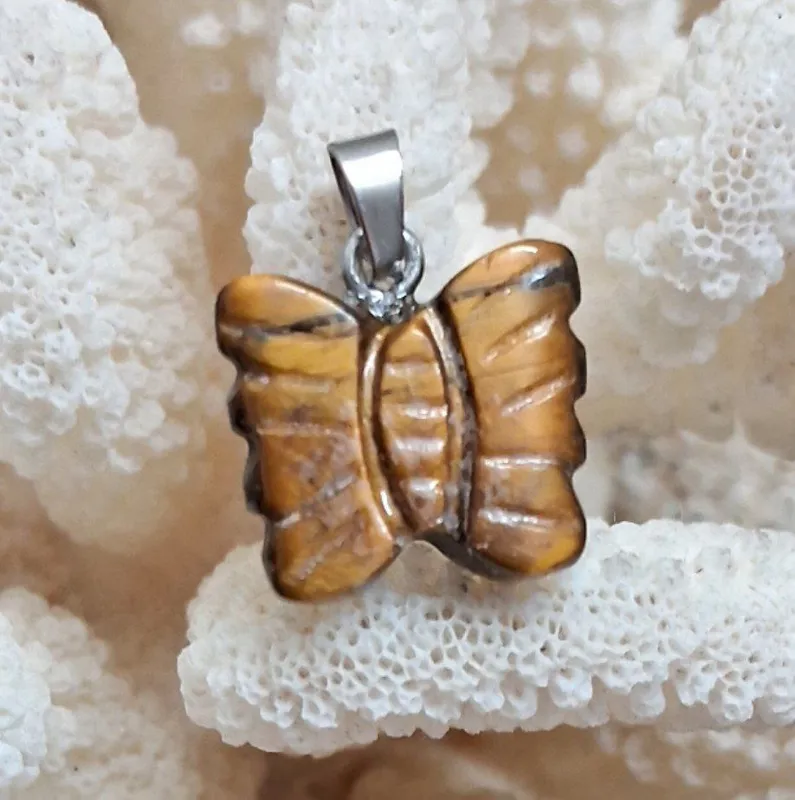 آویز چشم ببر طلایی طرح پروانه کد 403 E
