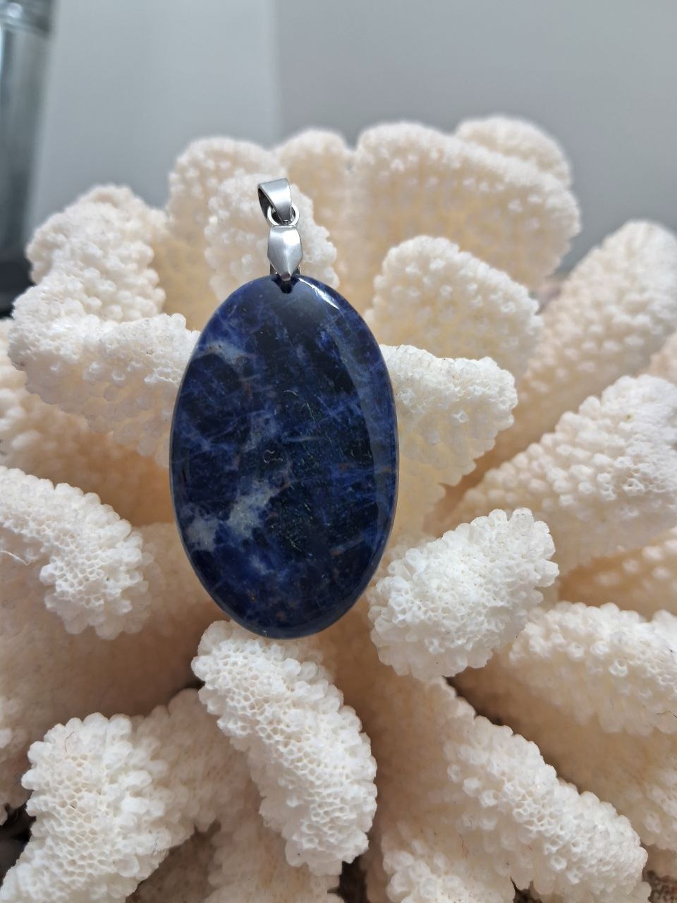 آویز سودالیت طبیعی و معدنی کد E 458