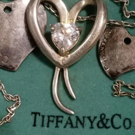 ست آویز و گردنبند نقره Tiffany Co اصل