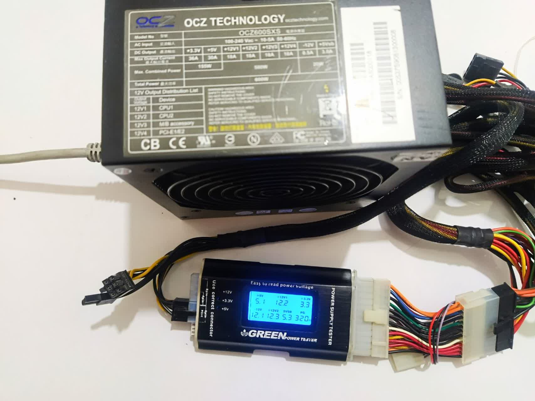 پاور OCZ 600 وات واقعی