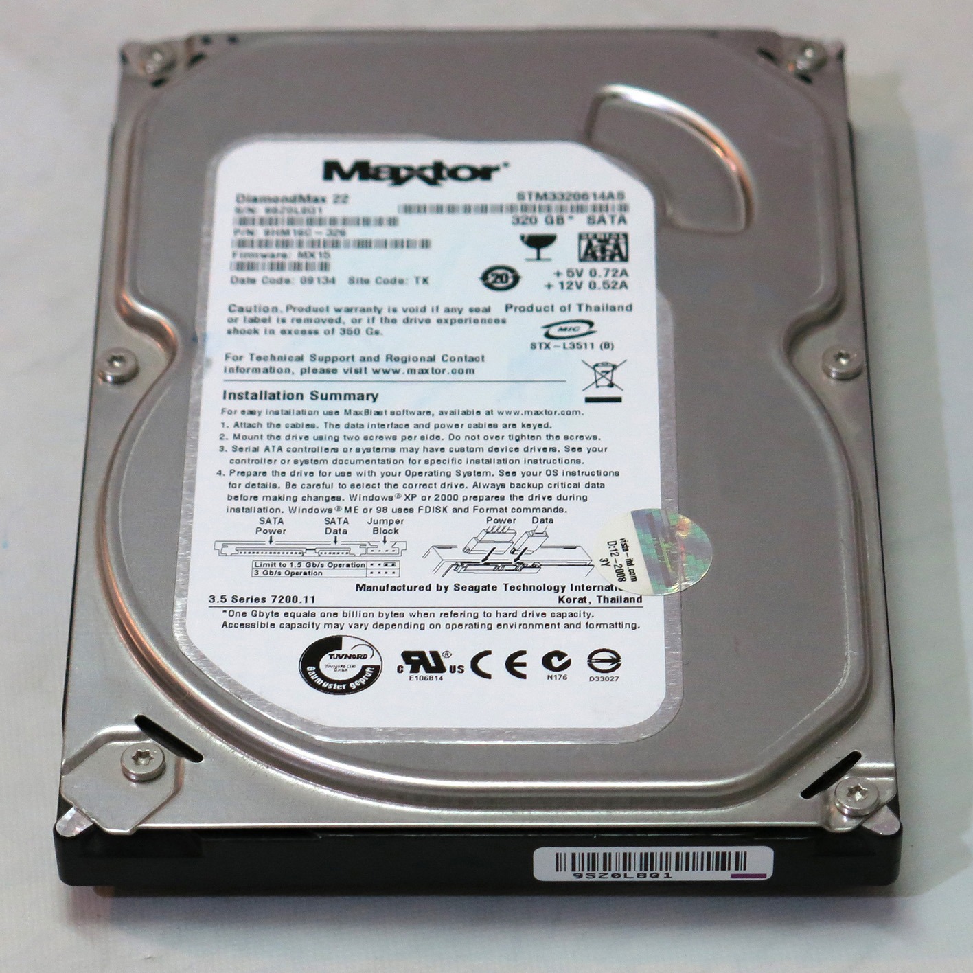 هارد 320 گیگ Maxtor (سلامت 81 درصد )