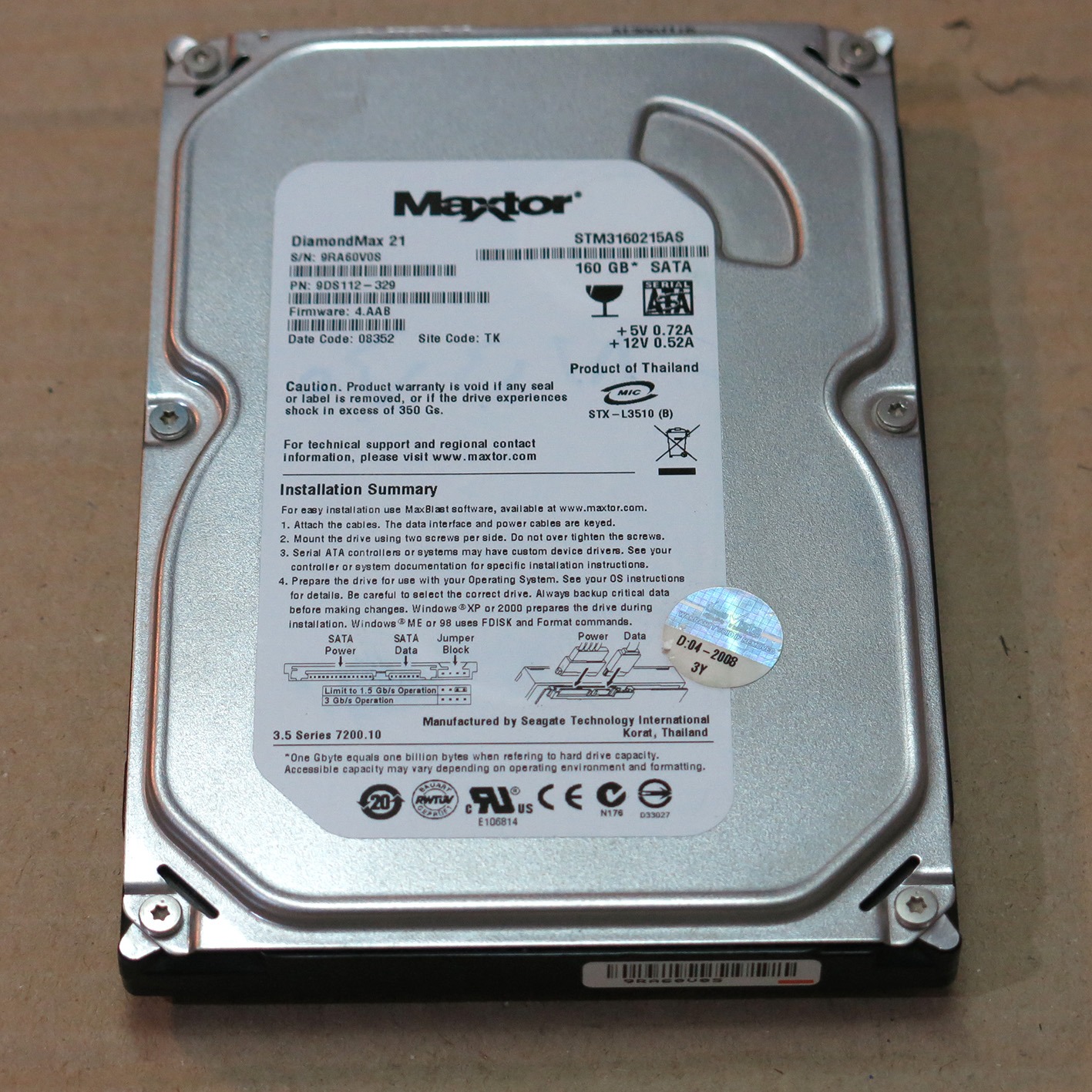 هارد 160 گیگ Maxtor