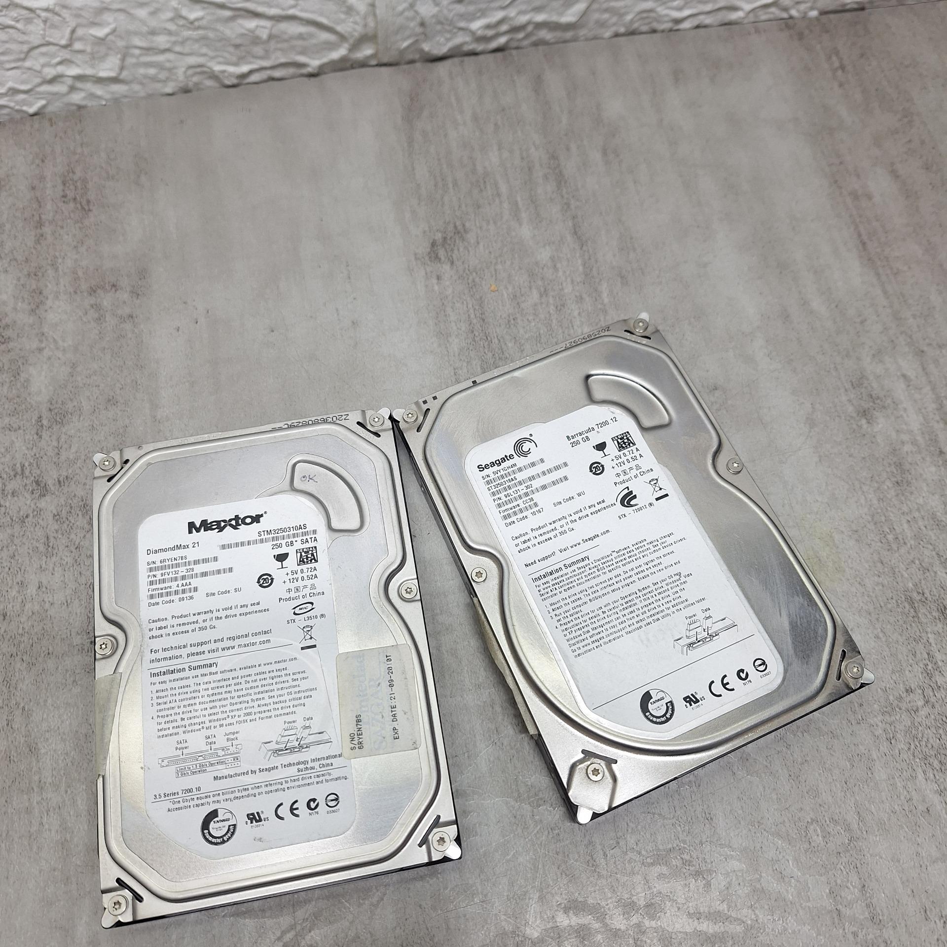 2هارد 250 گیگ ساتا مکستور معیوب