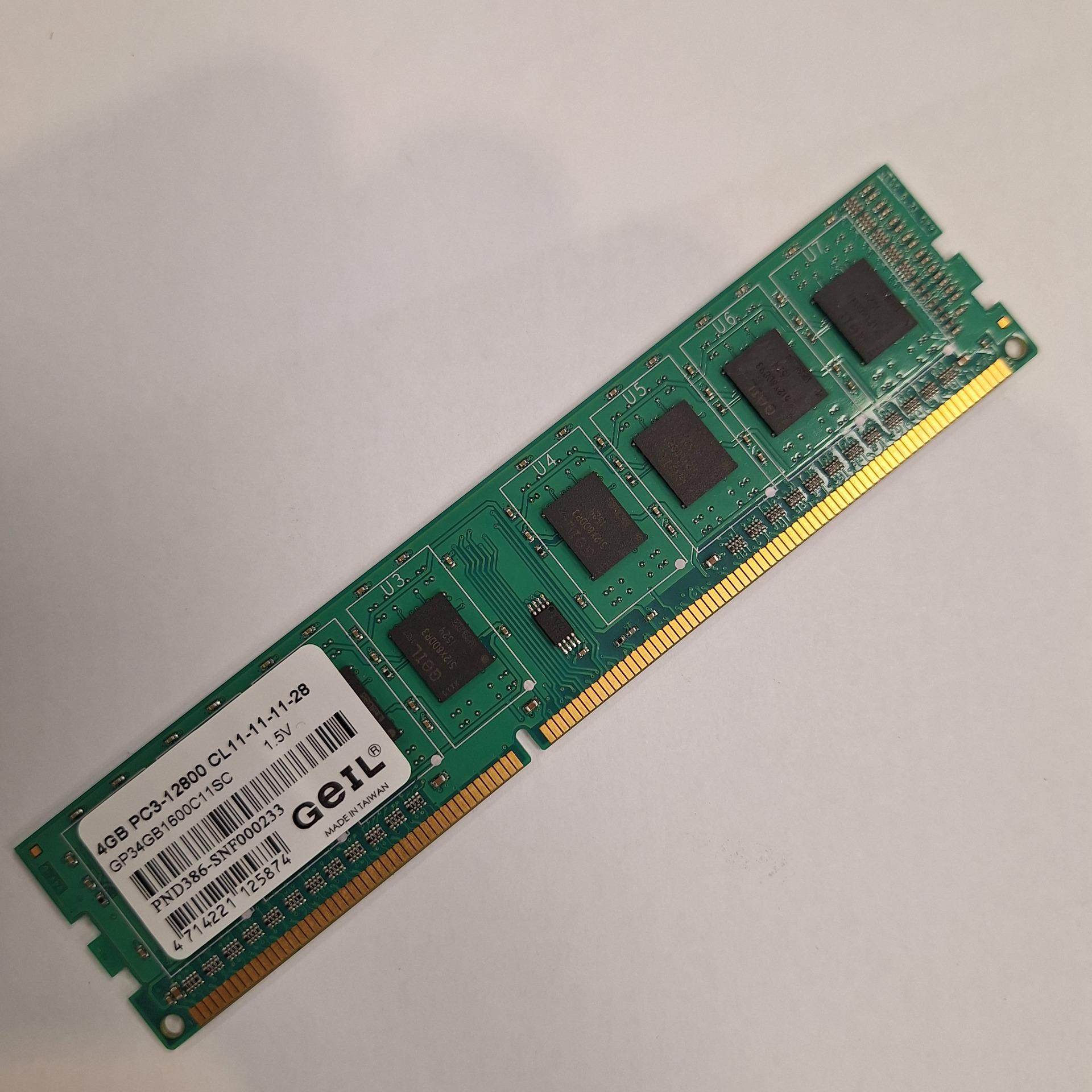 رم اصلی و تمیز DDR 3 برند ژل ، 4 گیگ